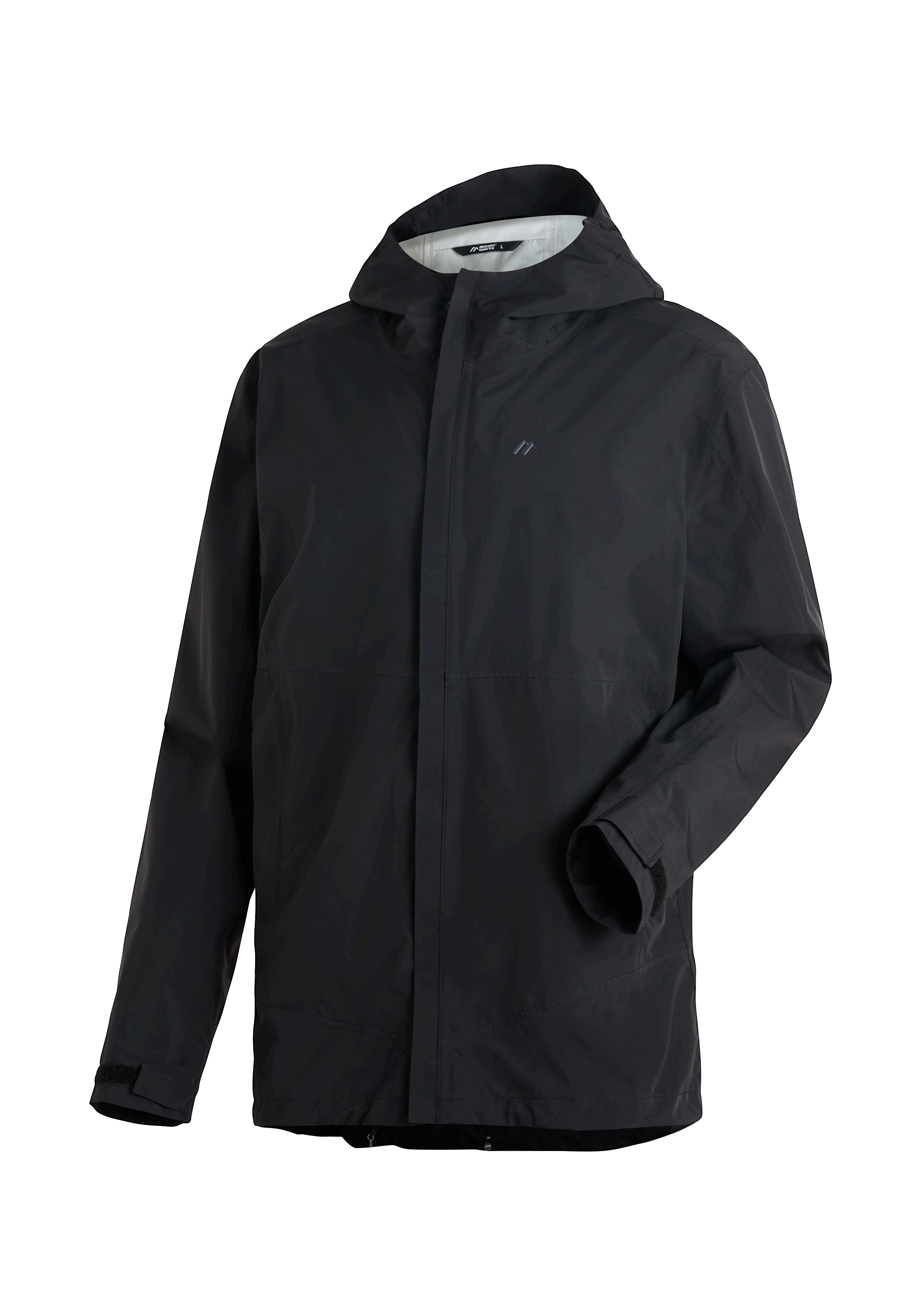 Hochblauen M/W Regenjacke, Hooded Jacket, Schwarz, Windbreaker, Reißverschluss