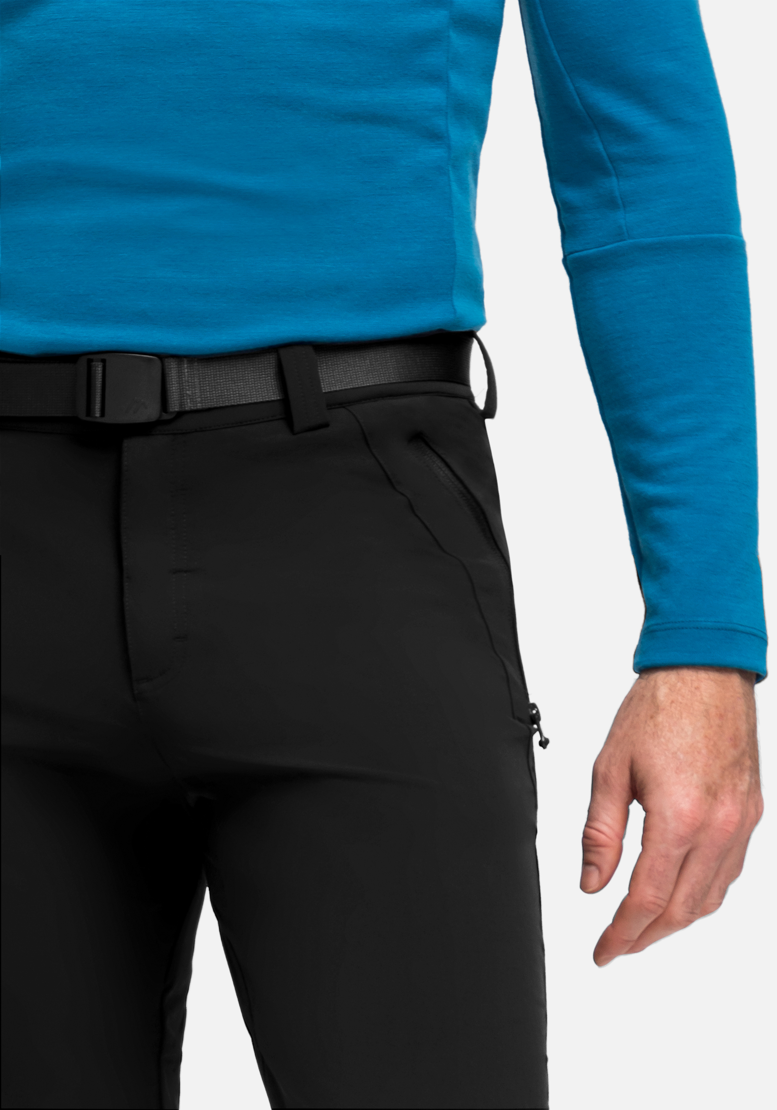 Langarm, Ärmel, Hosen, Hemd, Person, hose, gummizug, taillierte tasche, schwarz, bundelastisch