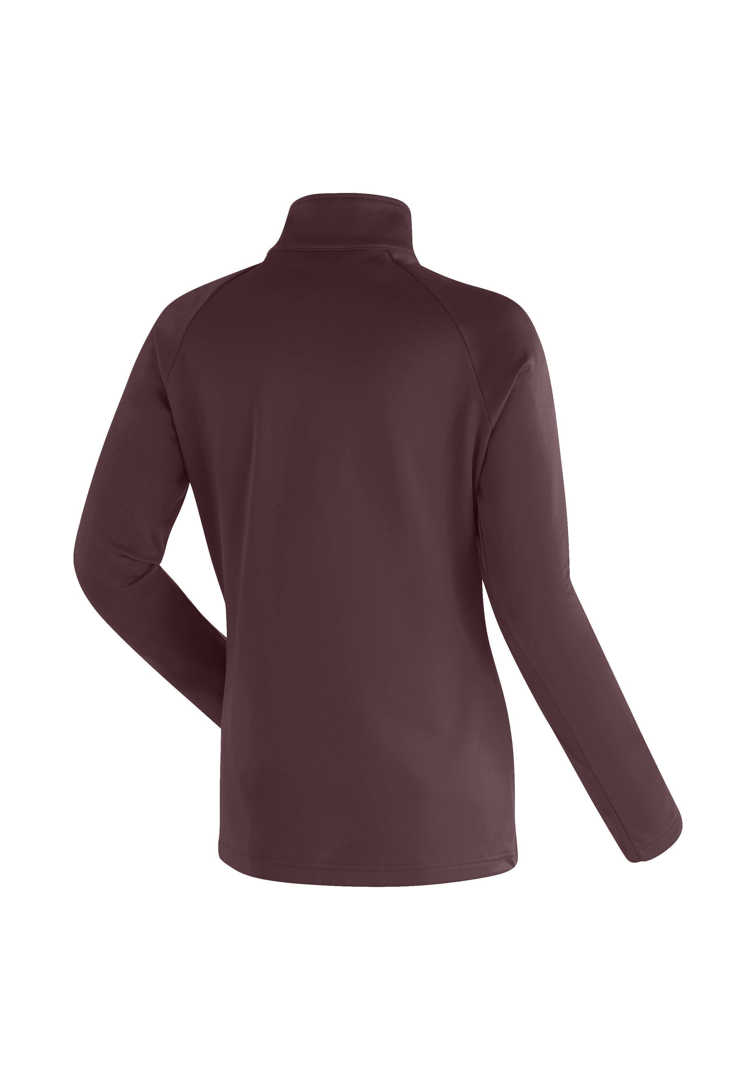 Eva Langarmshirt, Pullover, Jersey, Kragenlos, Unifarben
