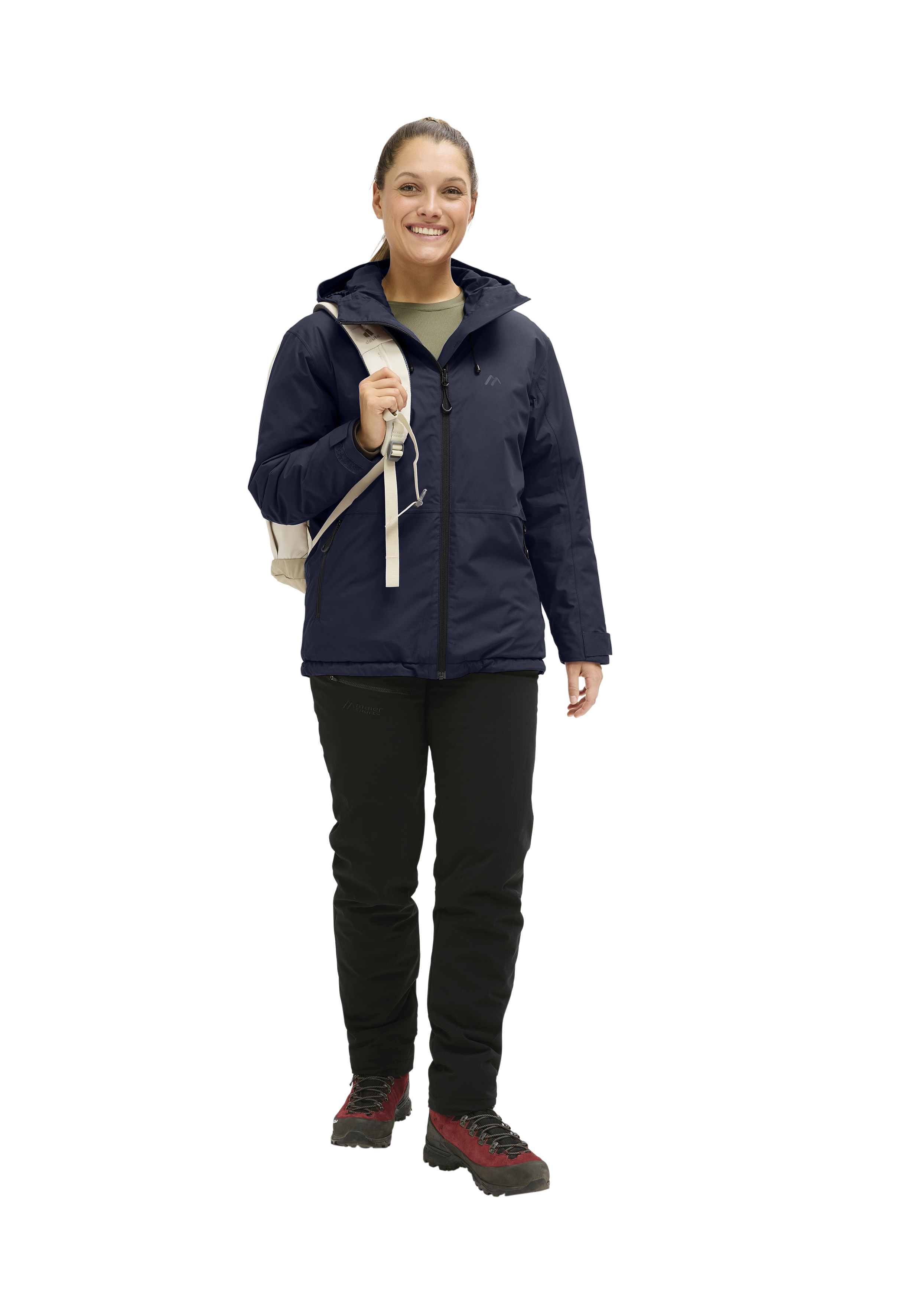 Regenjacke, Navy, Herren, Softshell, Rucksack-Schulterriemen