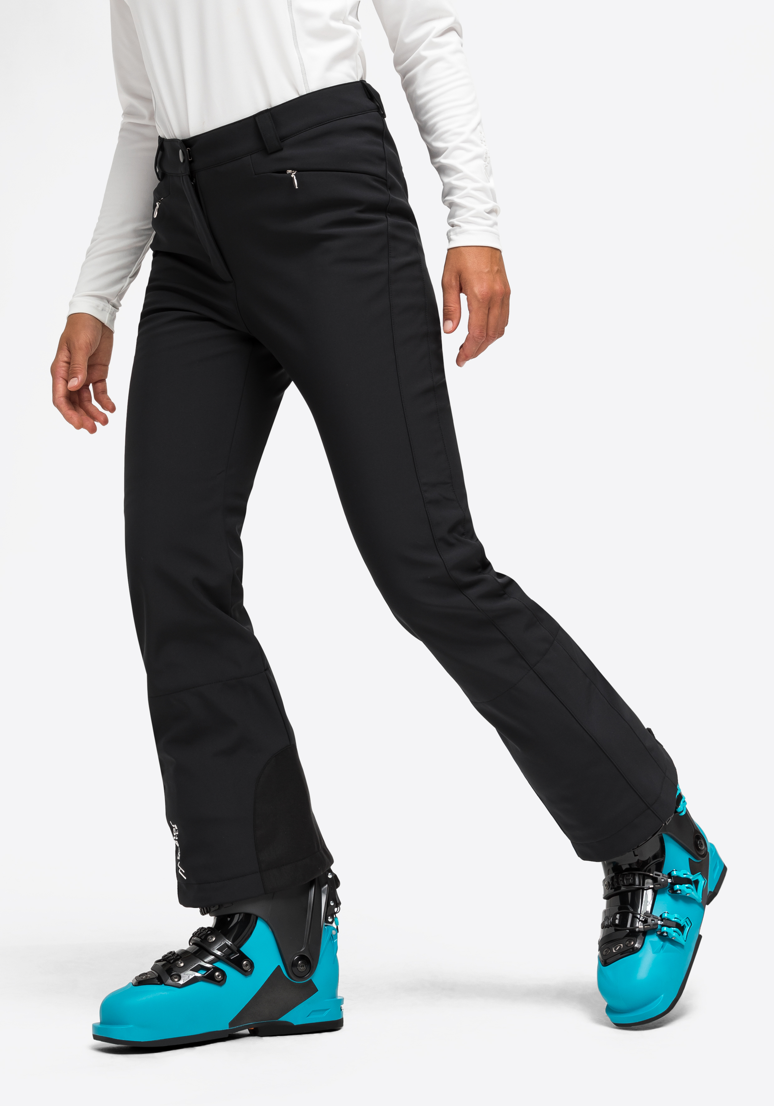 Pantaloni Da Trekking Maier Sports Rechberg Donna - Nero, Taglia 72, Idrorepellenti E Elastici