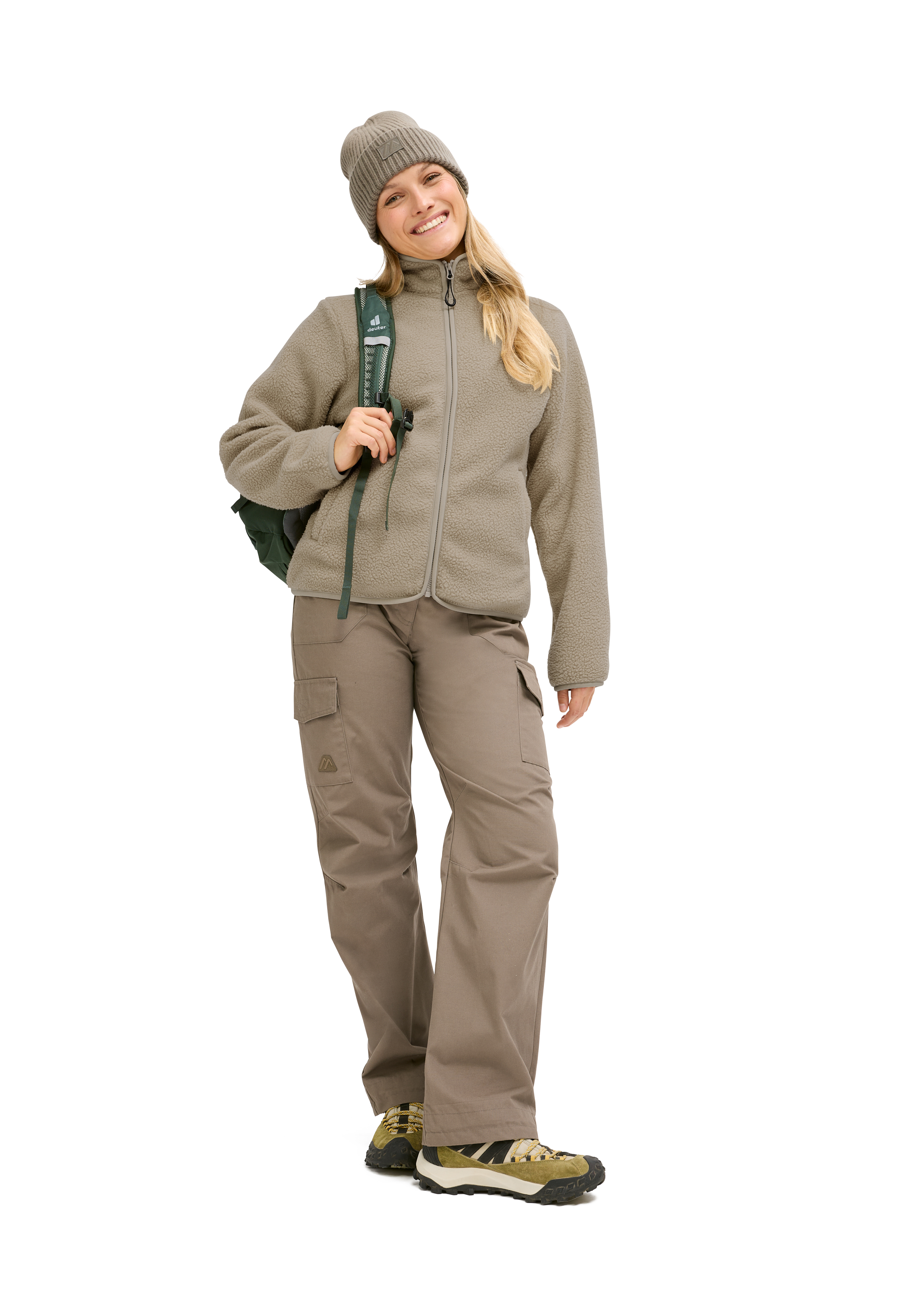 Racka Plus W Fleecejacke, Frau, Beanie, Hose, Rucksack
