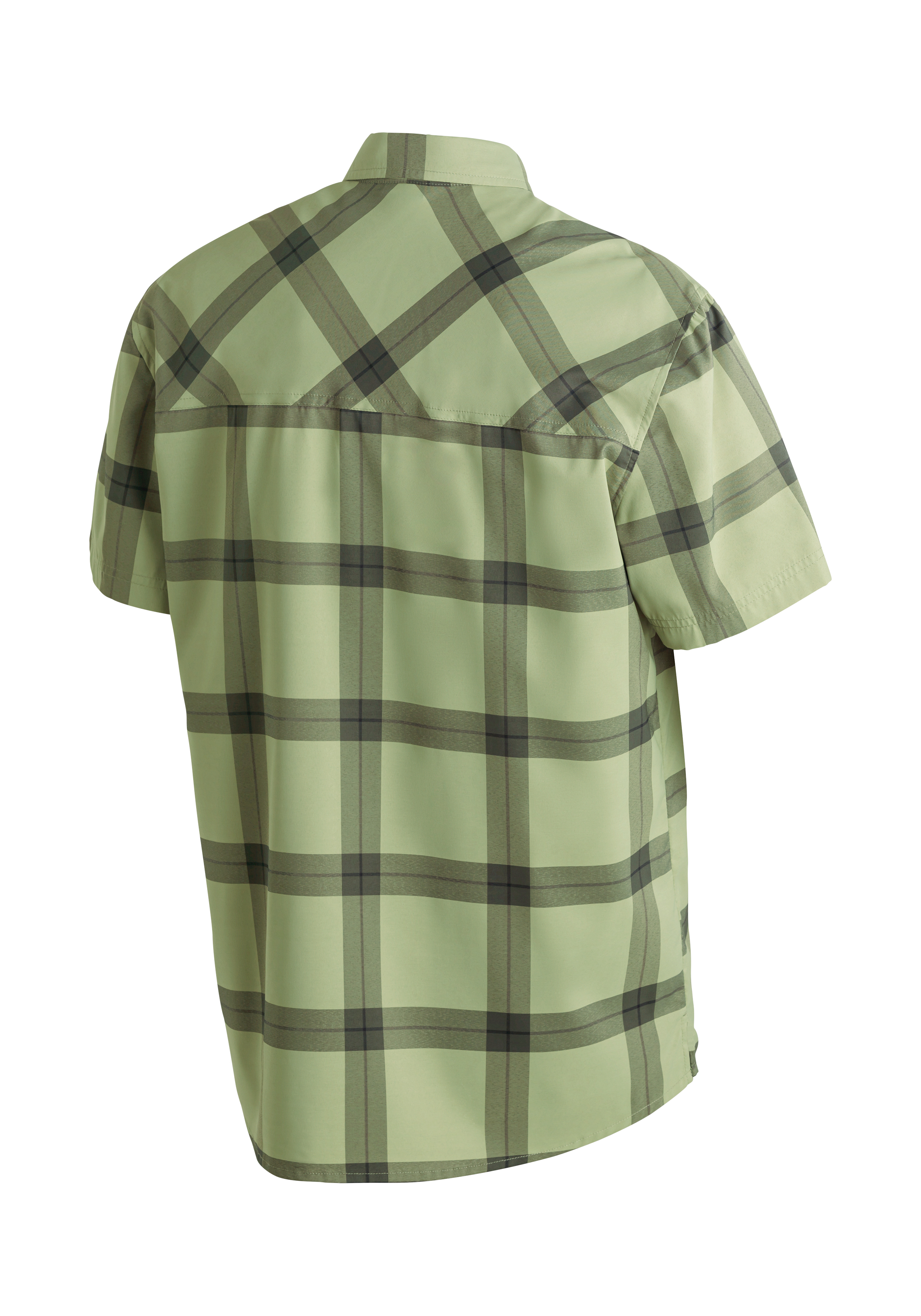 Hemd, Kurzarm, Karomuster, Olivegrün, Pattern