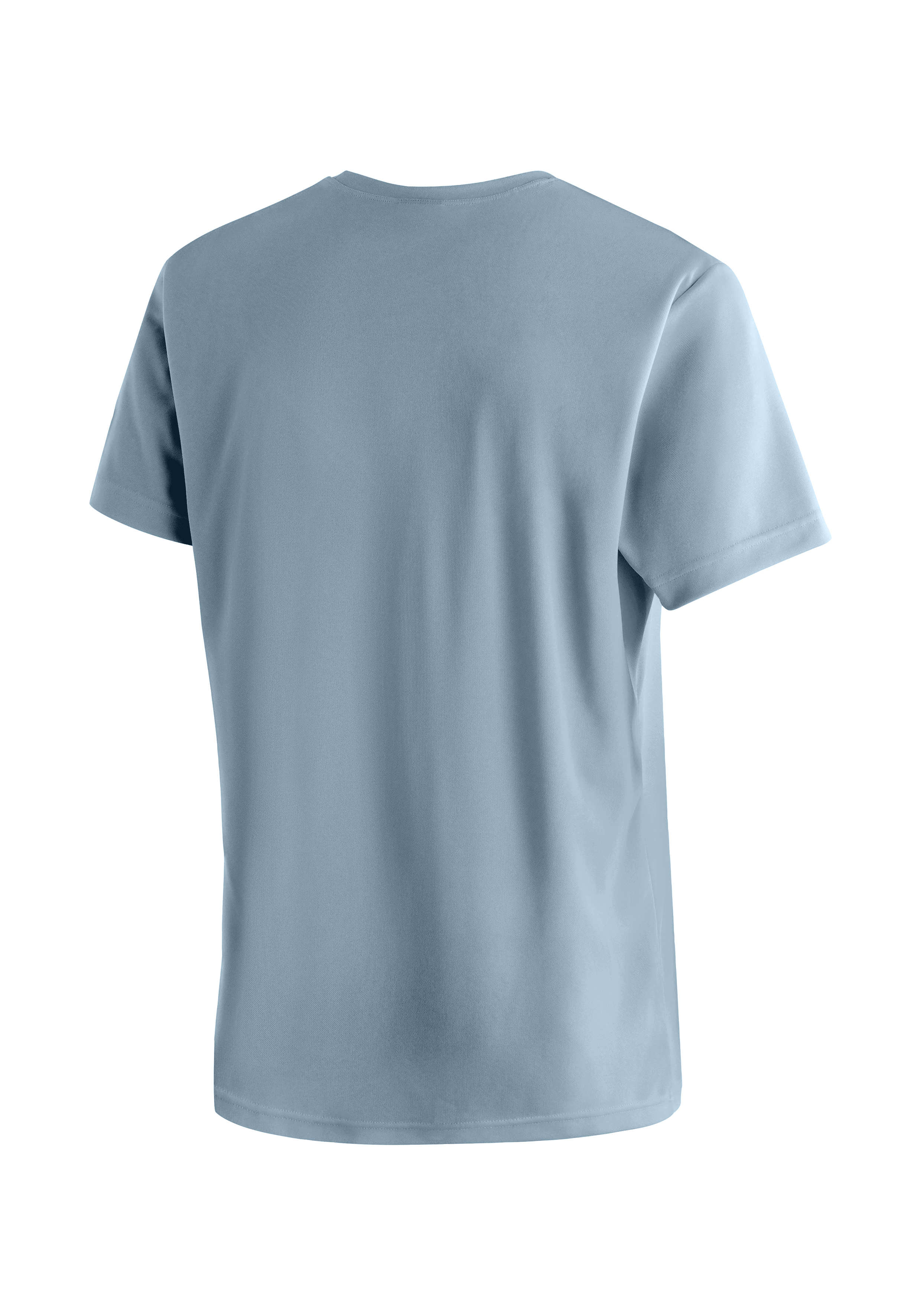 T-Shirt, Kurzarm, Rundhalsausschnitt, Blaue Farbe, Uni-Farbe