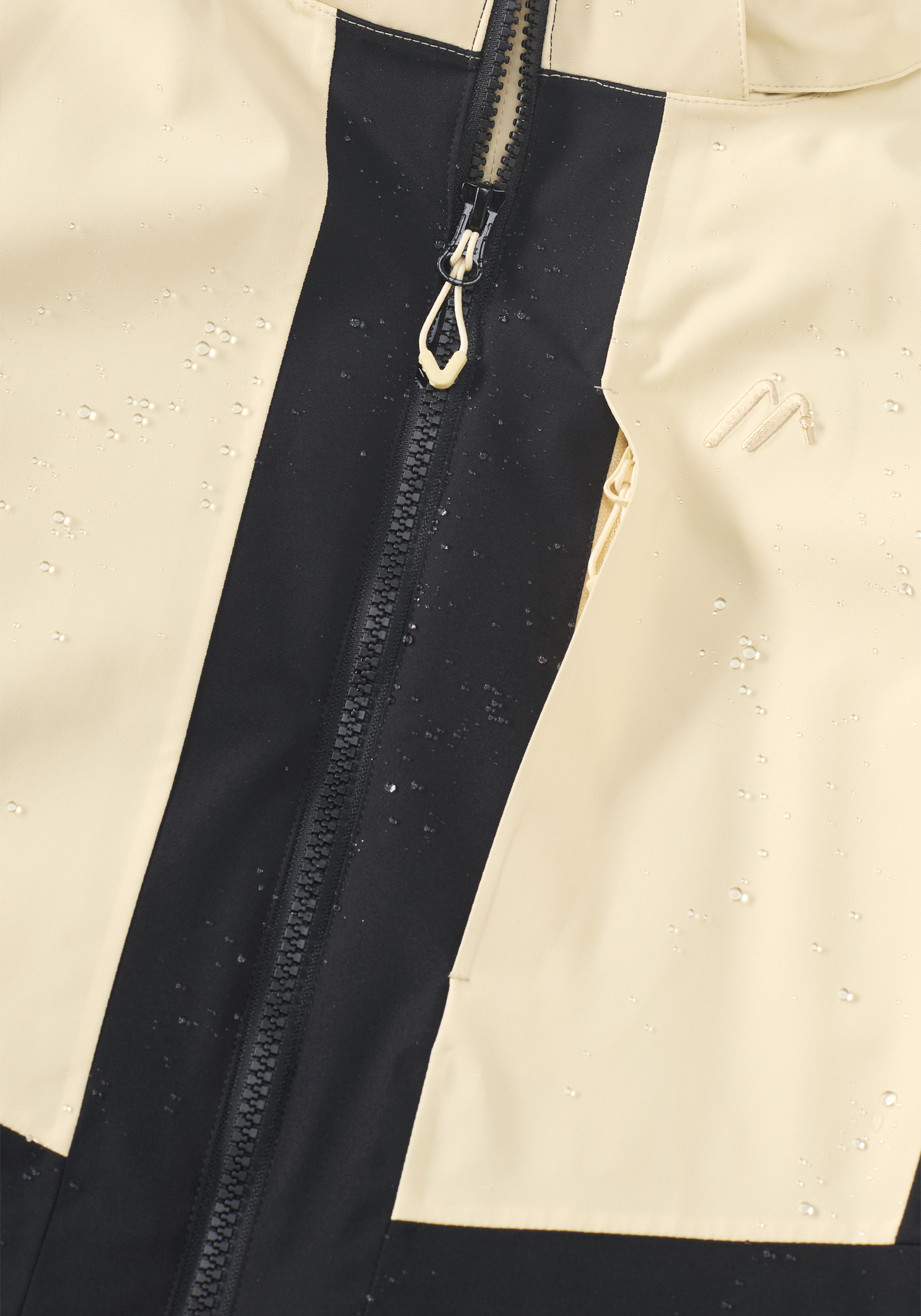 JANA jacke, Reißverschluss, Zweifarbig, Beige, Wasserabweisend
