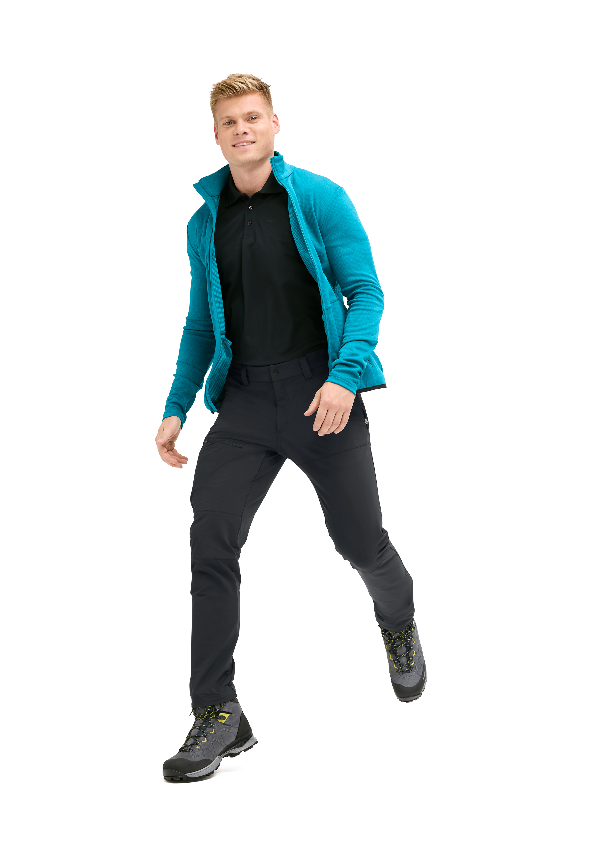 Terrain Master M Jacke, Fleecejacket, Türkis, Hose, Schuhe