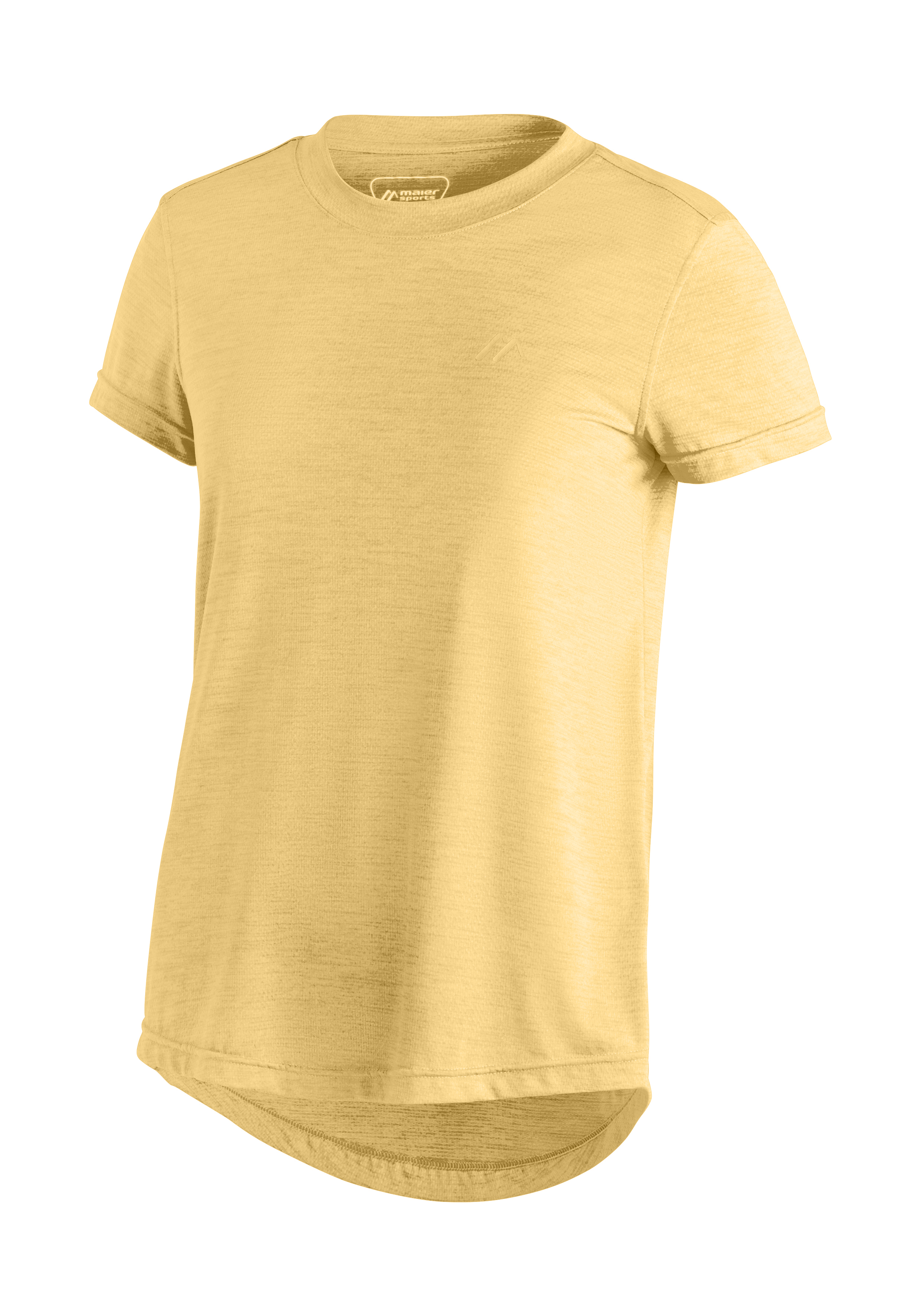 T-Shirt, Short sleeves, Beige, Crew neck, Plain