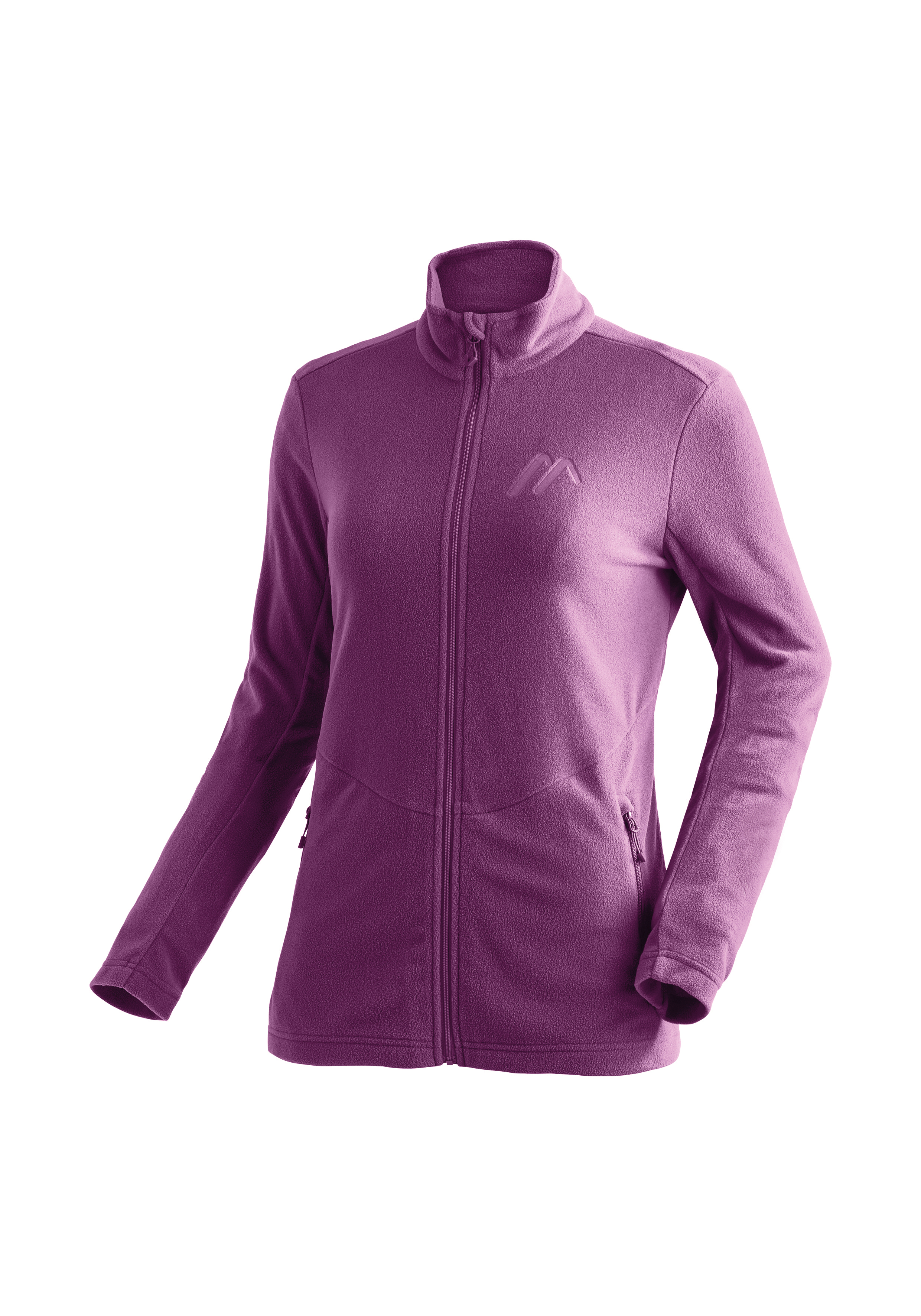 Denise Jacket W Fleecejacke, Reißverschluss, Langarm, Kragen, lila