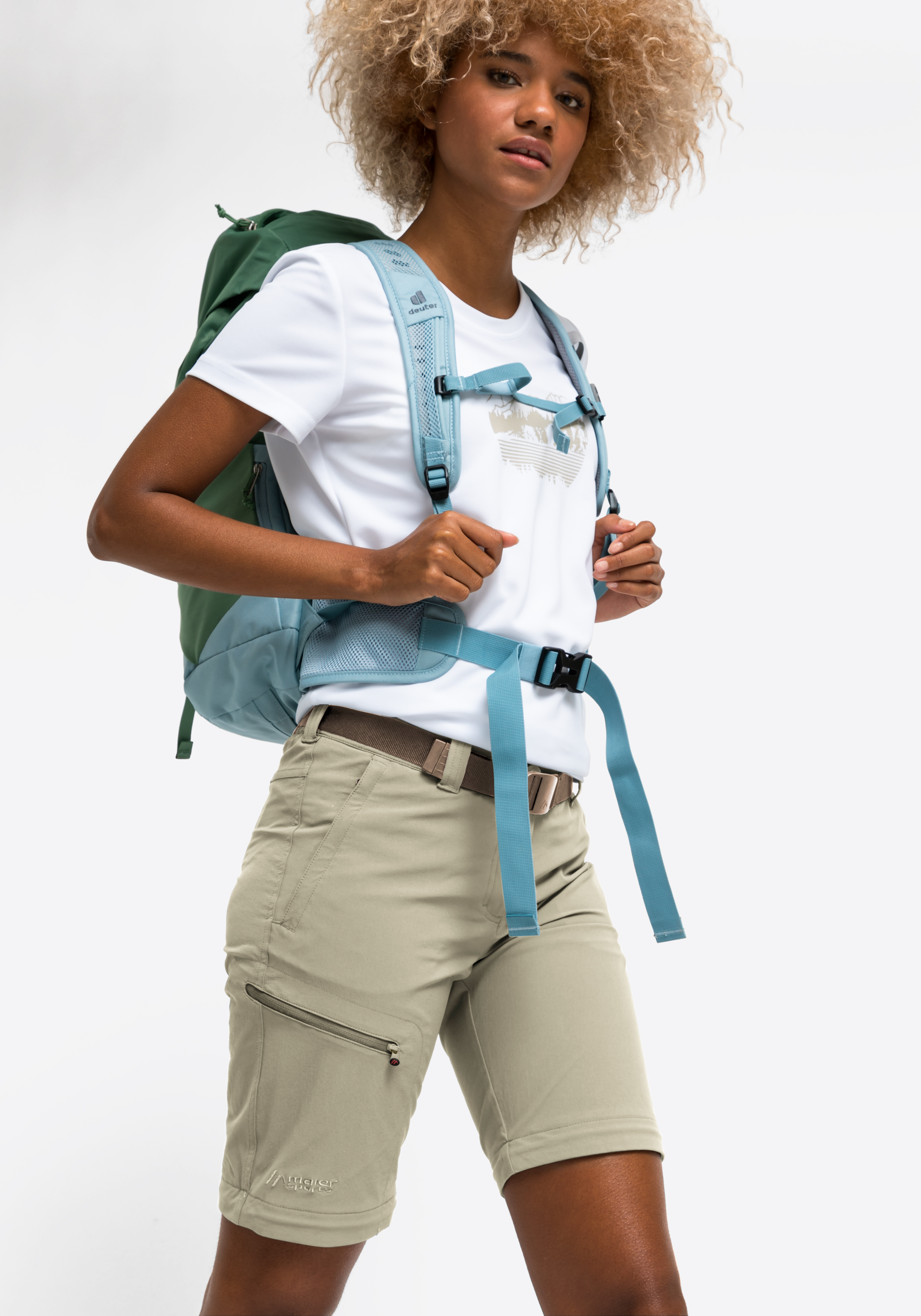 Kurze Hose, Tasche, Weste, Rucksack, Person