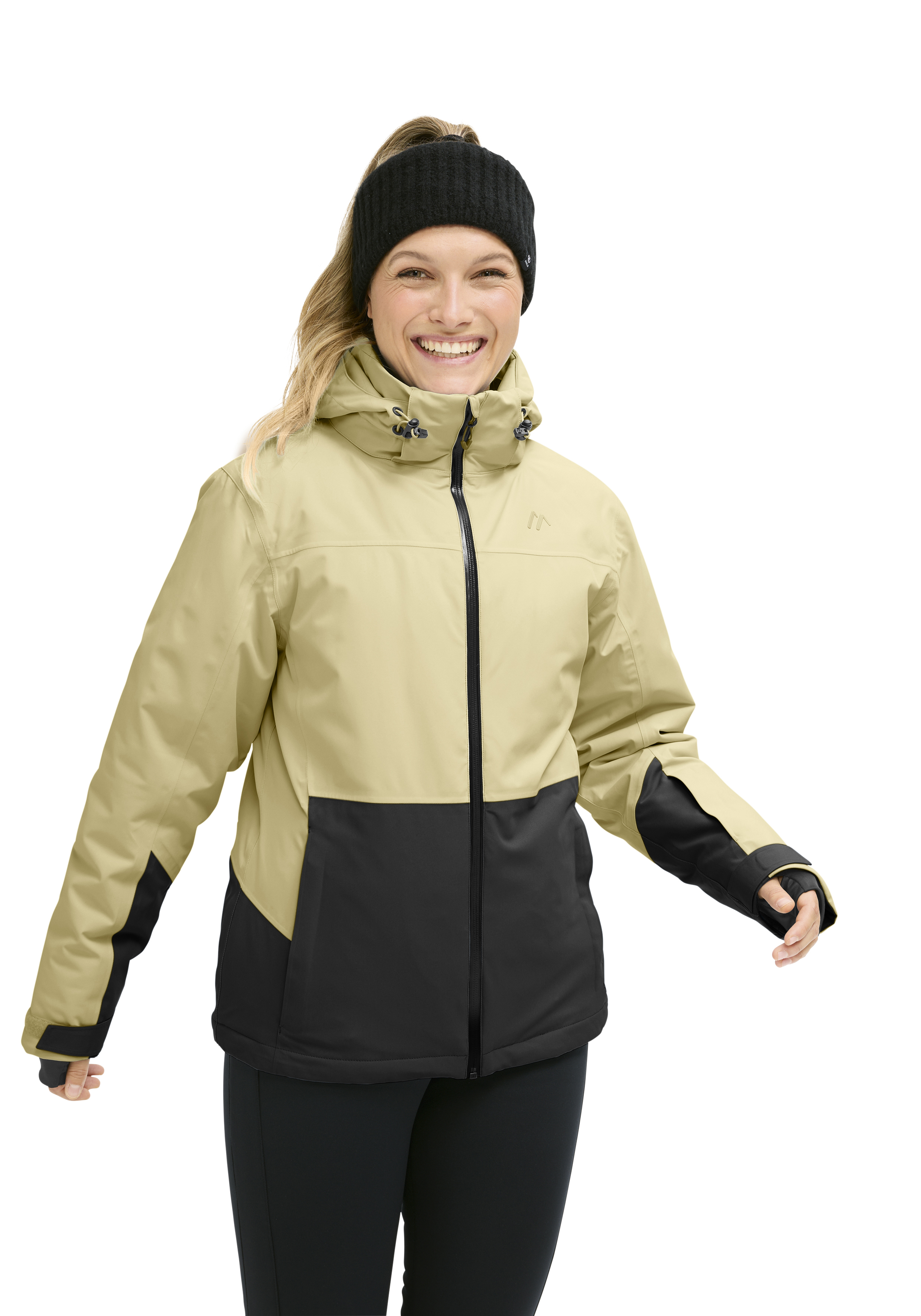Tatry jacke, windjacke, beige-schwarz, anorak, material: wasserabweisend