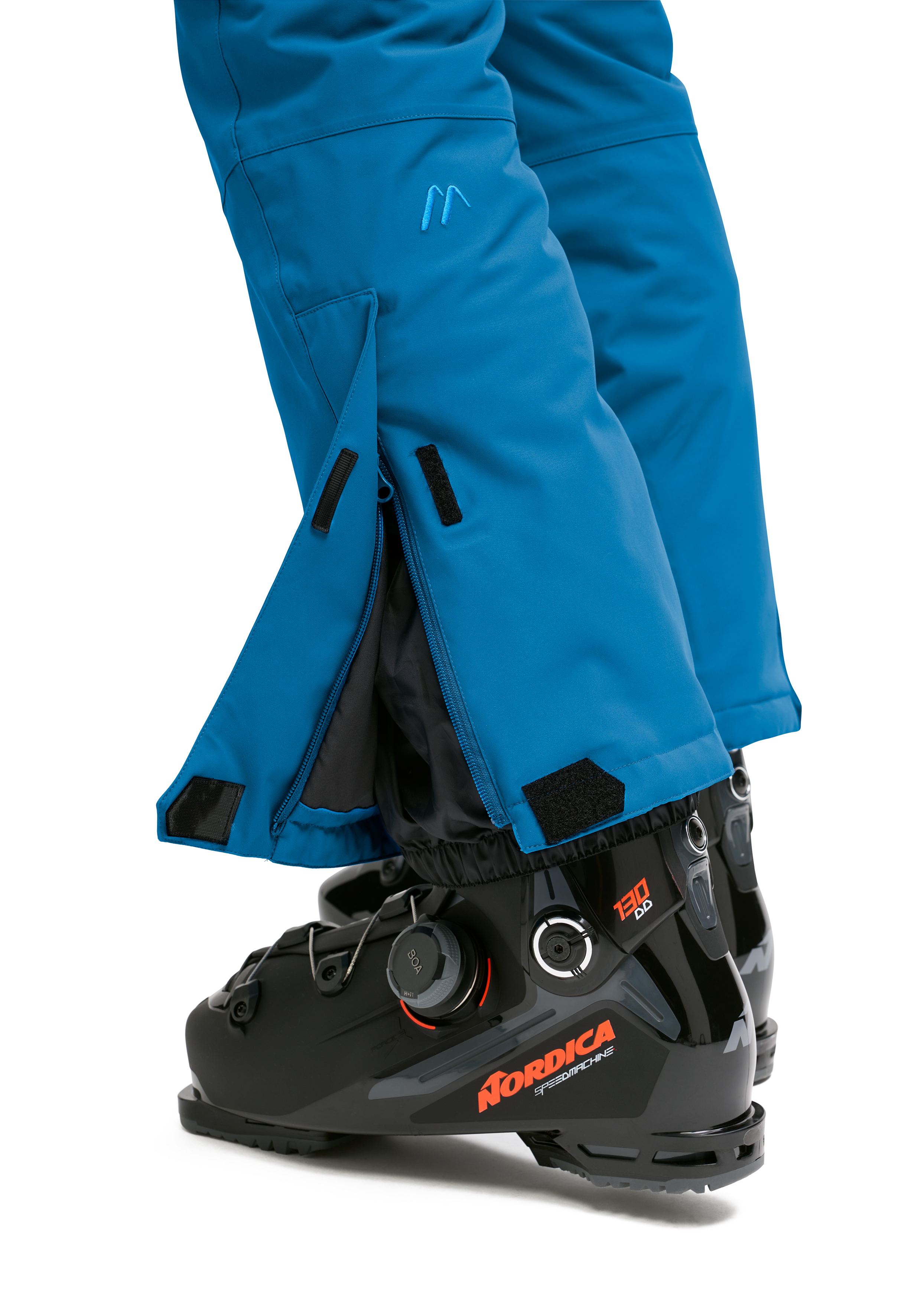 ski boot, Bergstiefel, Hose/Schale, blau, Klettverschluss