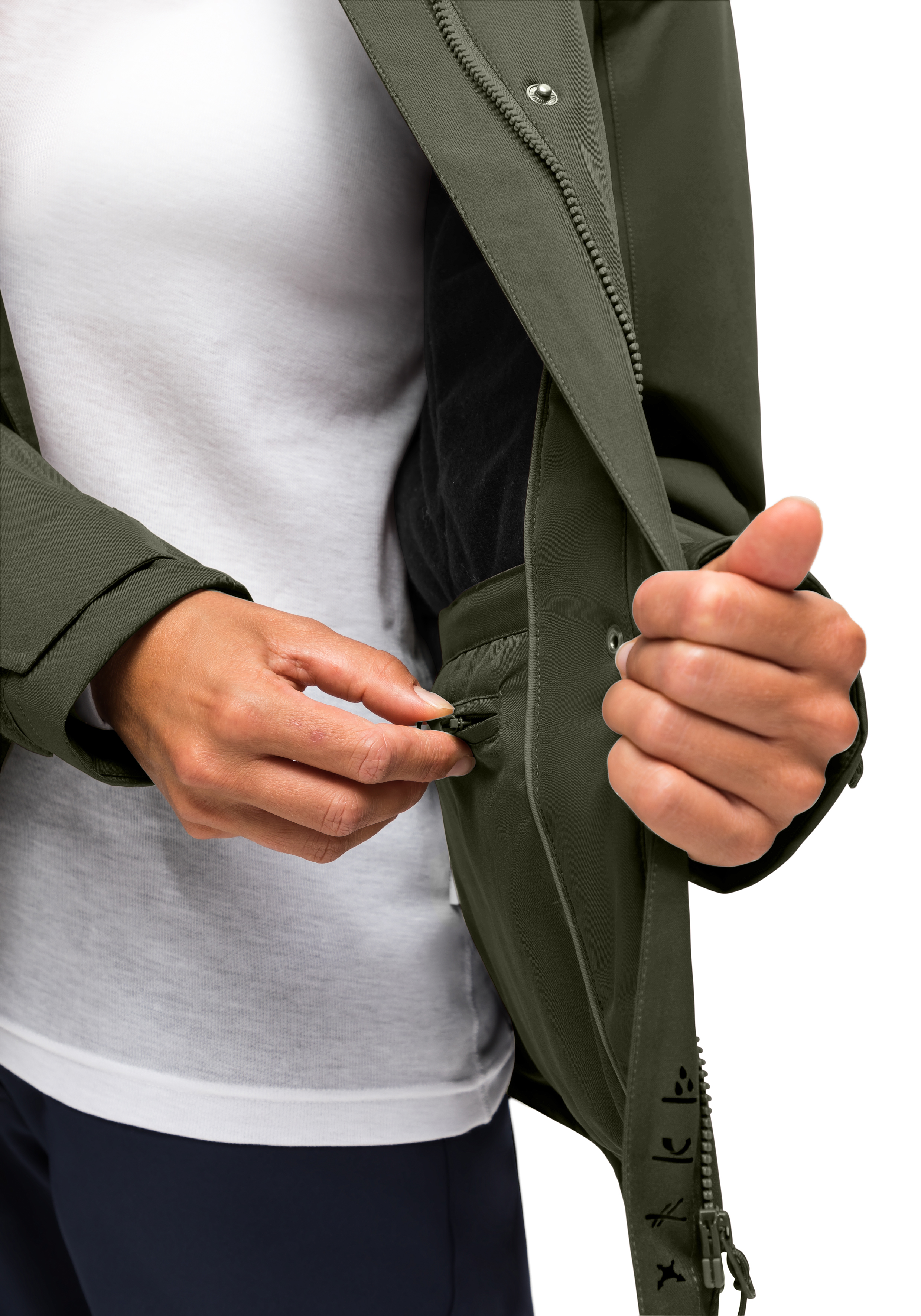 jacke, militärgrün, Reißverschluss, Taschenverschluss, Armausschnitt-Verstellung