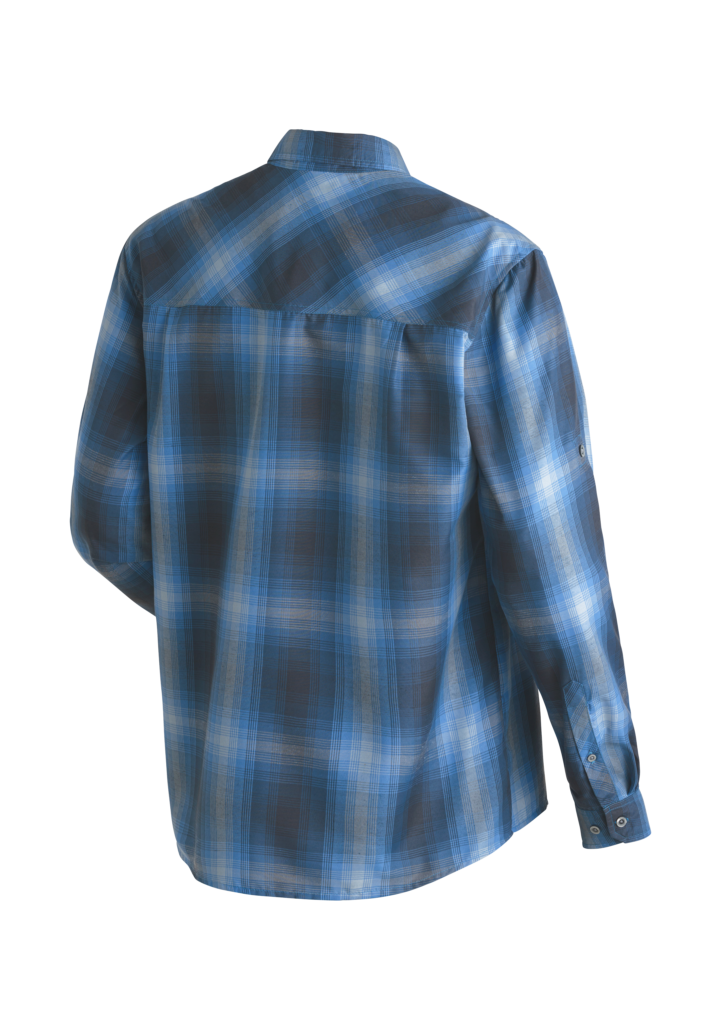 Hemd, Langärmlig, Karo, Baumwolle, Blau