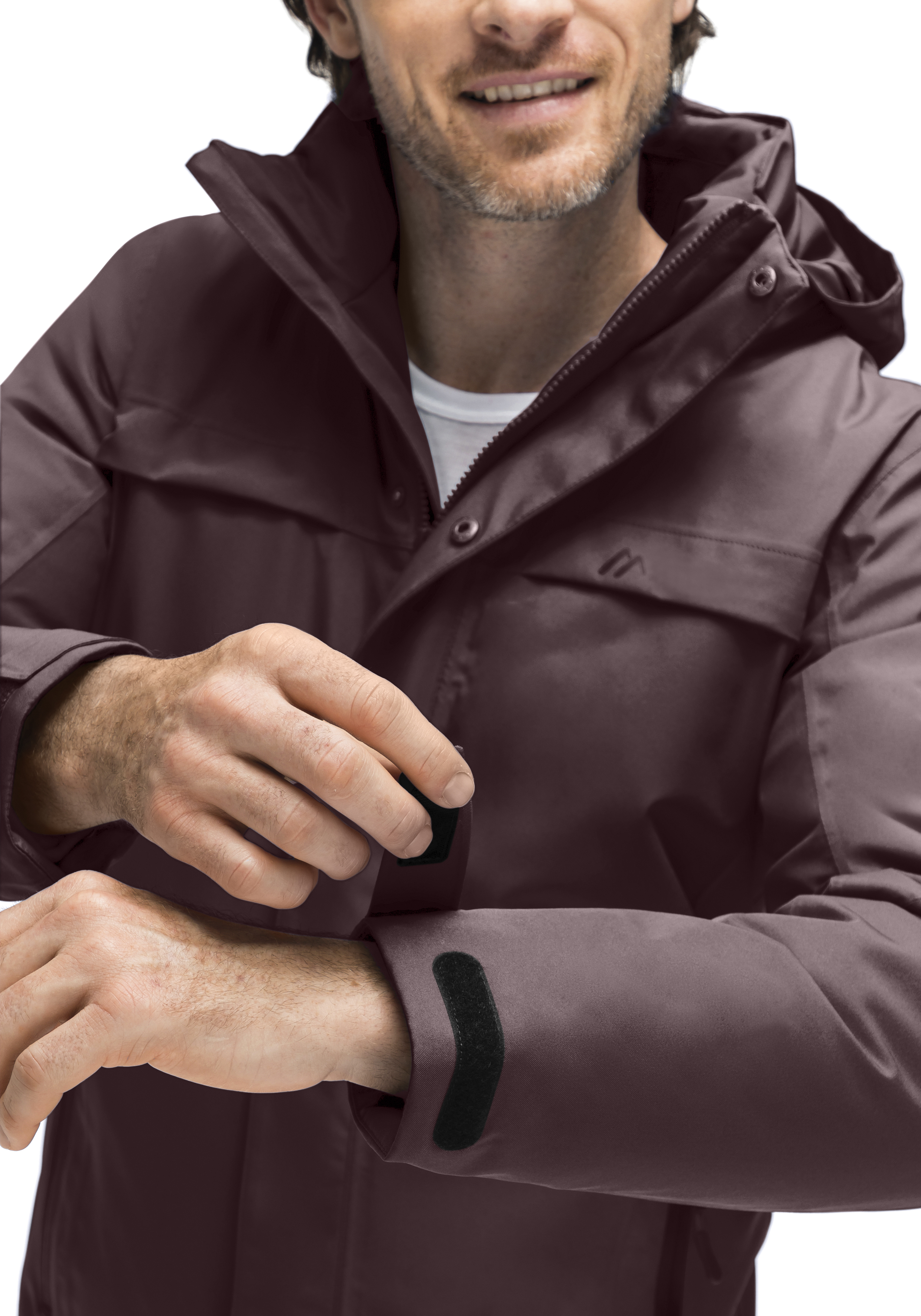 Peyor M Regenjacke, Herrenjacke, Windjacke, Verschluss, Klettverschluss