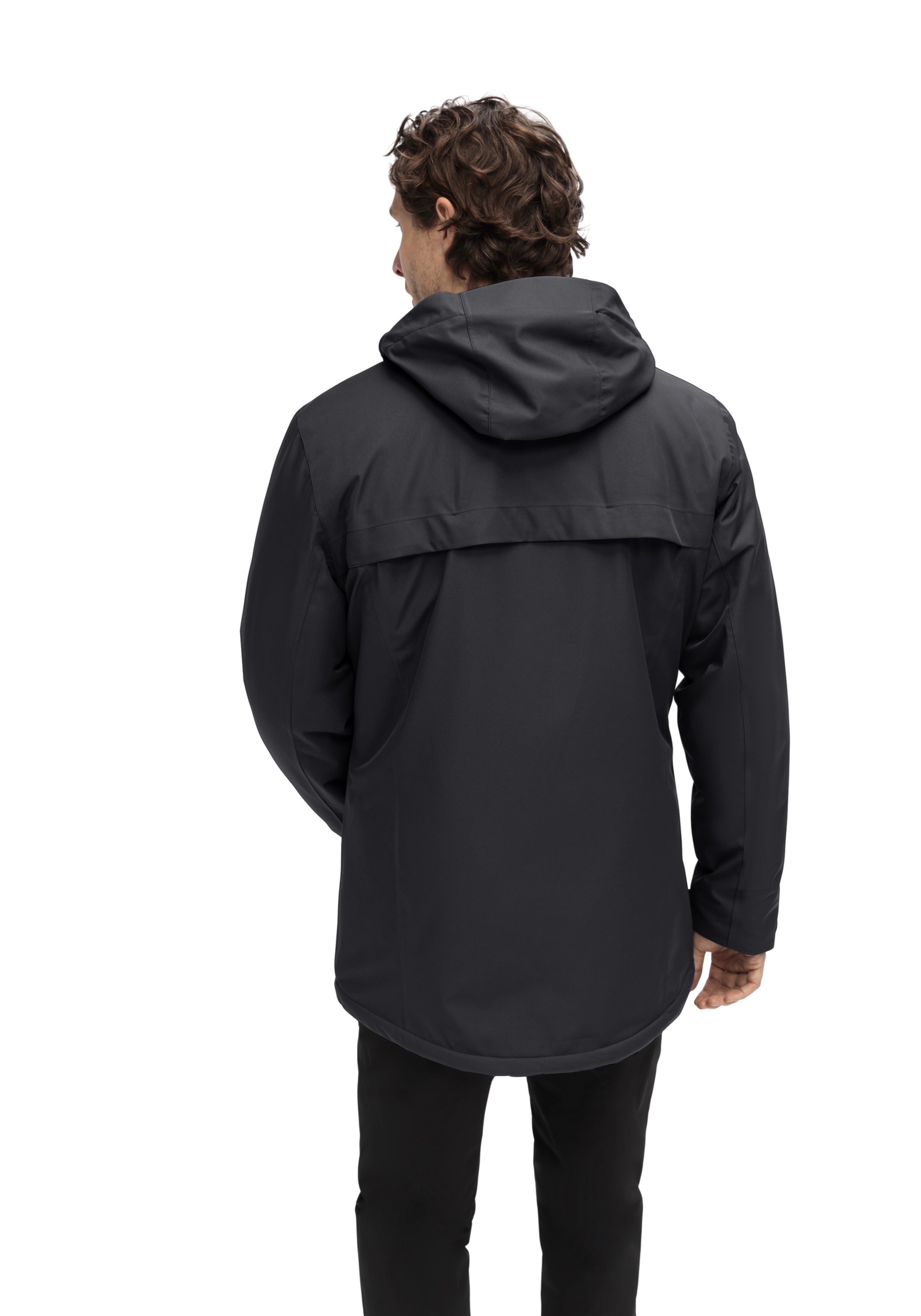 Hoodie, Jacke, Dunkelgrau, Windbreaker, Rückansicht