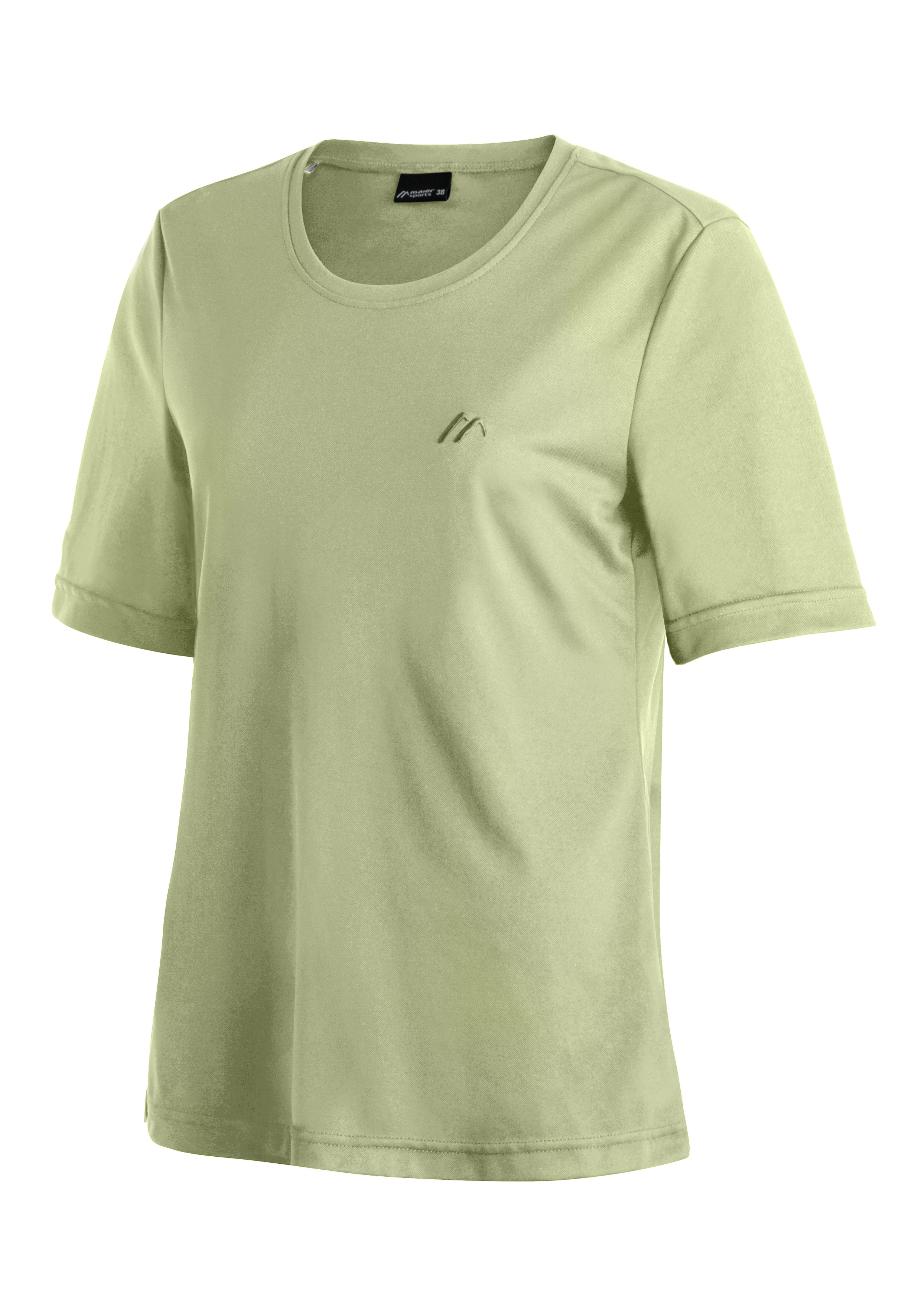 T-Shirt, Grün, Kurzarm, Rundhals, Glatte Oberfläche, T-Shirt, Kurzarm, Uni, Rundhals, Pastellgrün