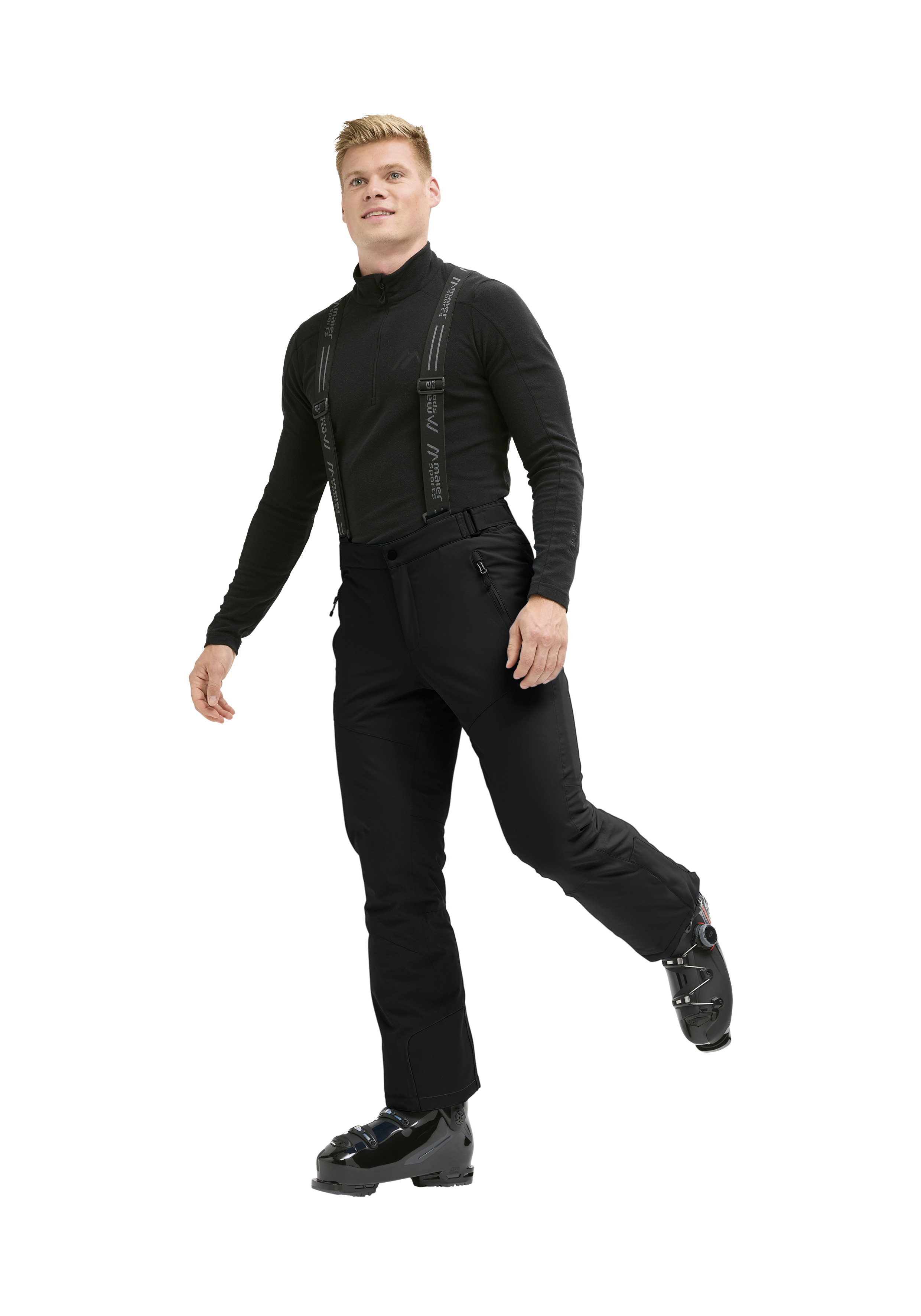 Skihose, Suspender pants, Schwarz, Schuhwerk, Funktionalität