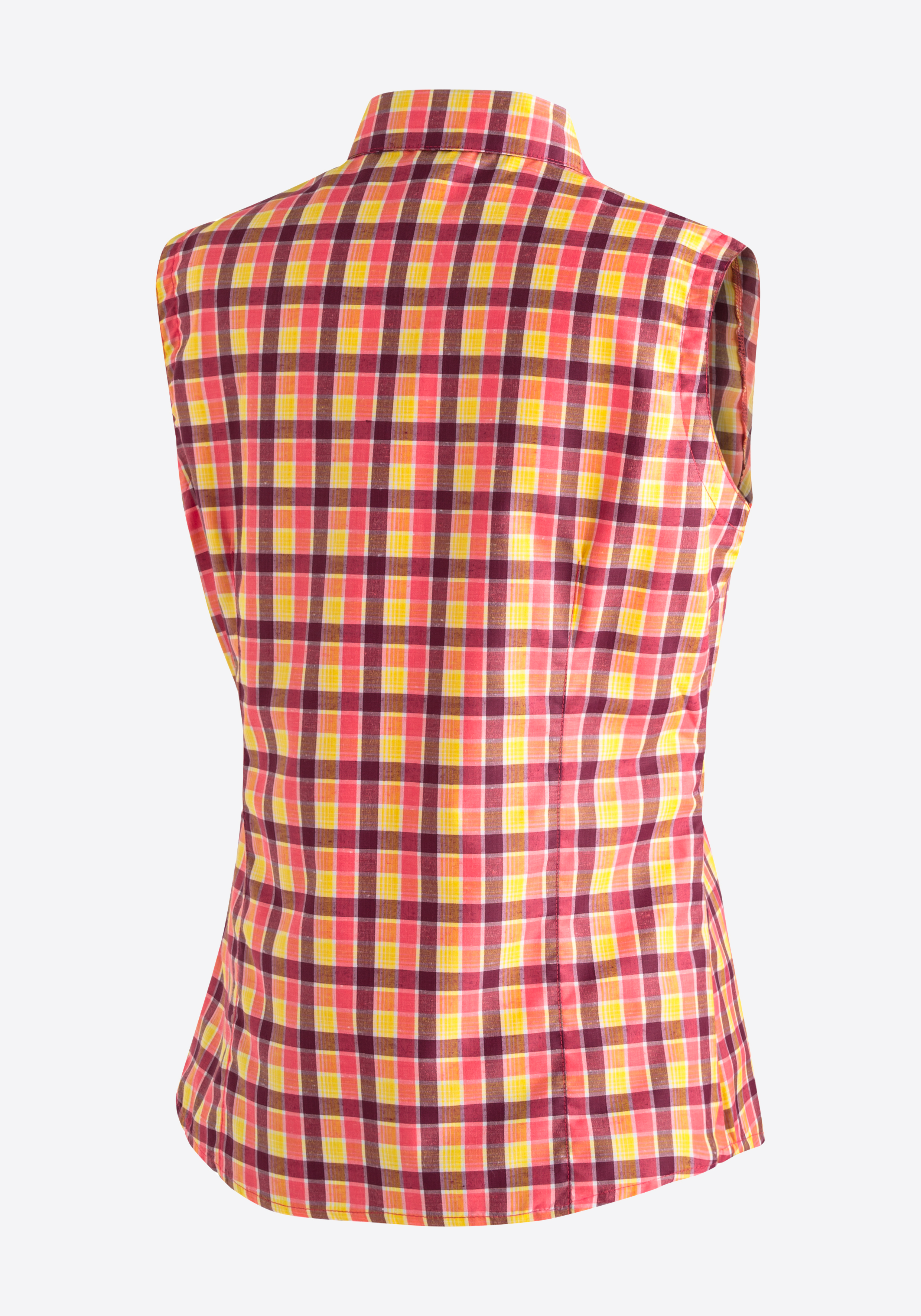 Bluse, Kleidung, Hemd, Weste, Plattformhemd, Karomuster, sleeveless, bunt, cotton or button-up
