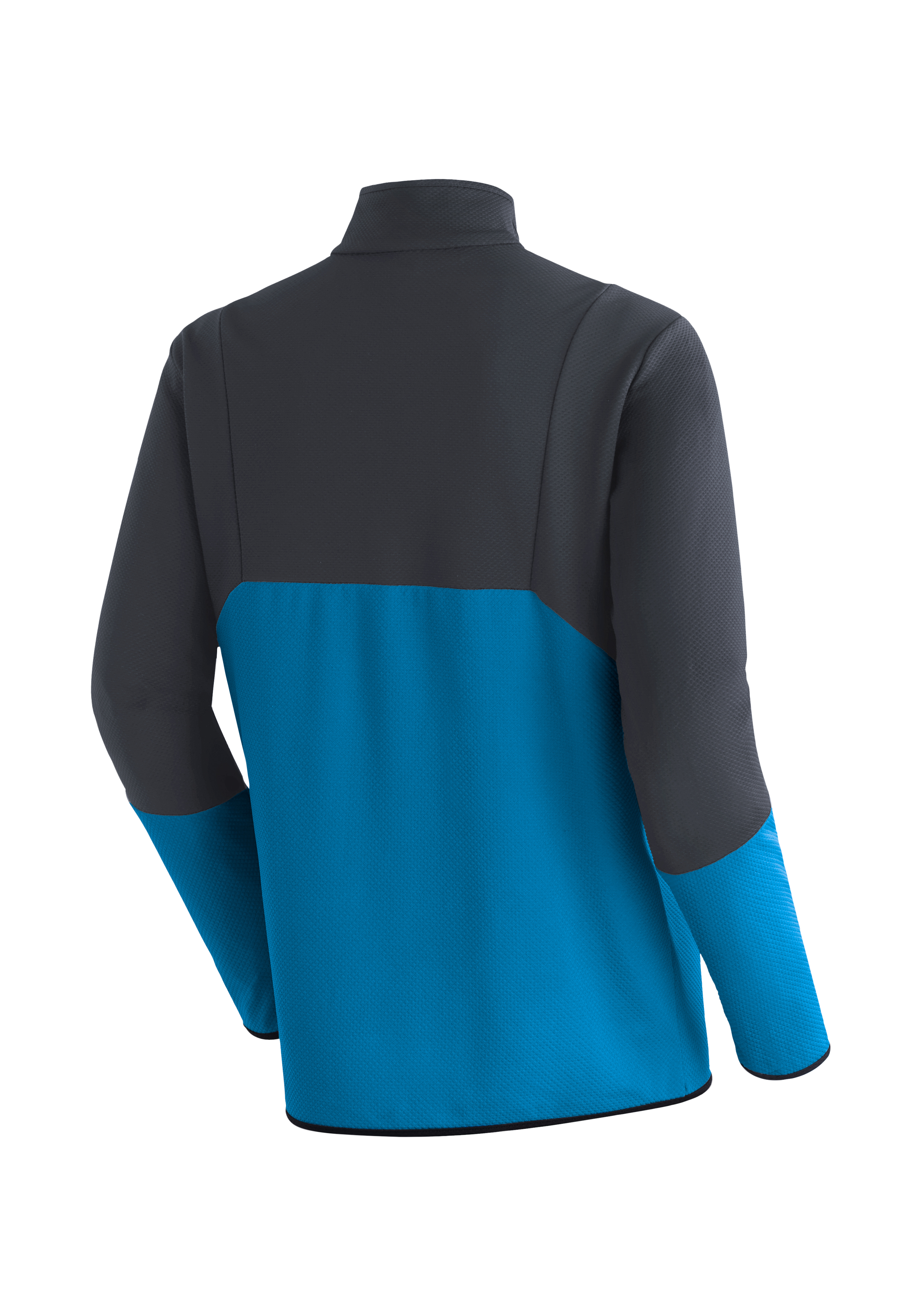 Jacke, Langarm, Farbblock, Blau, Grau