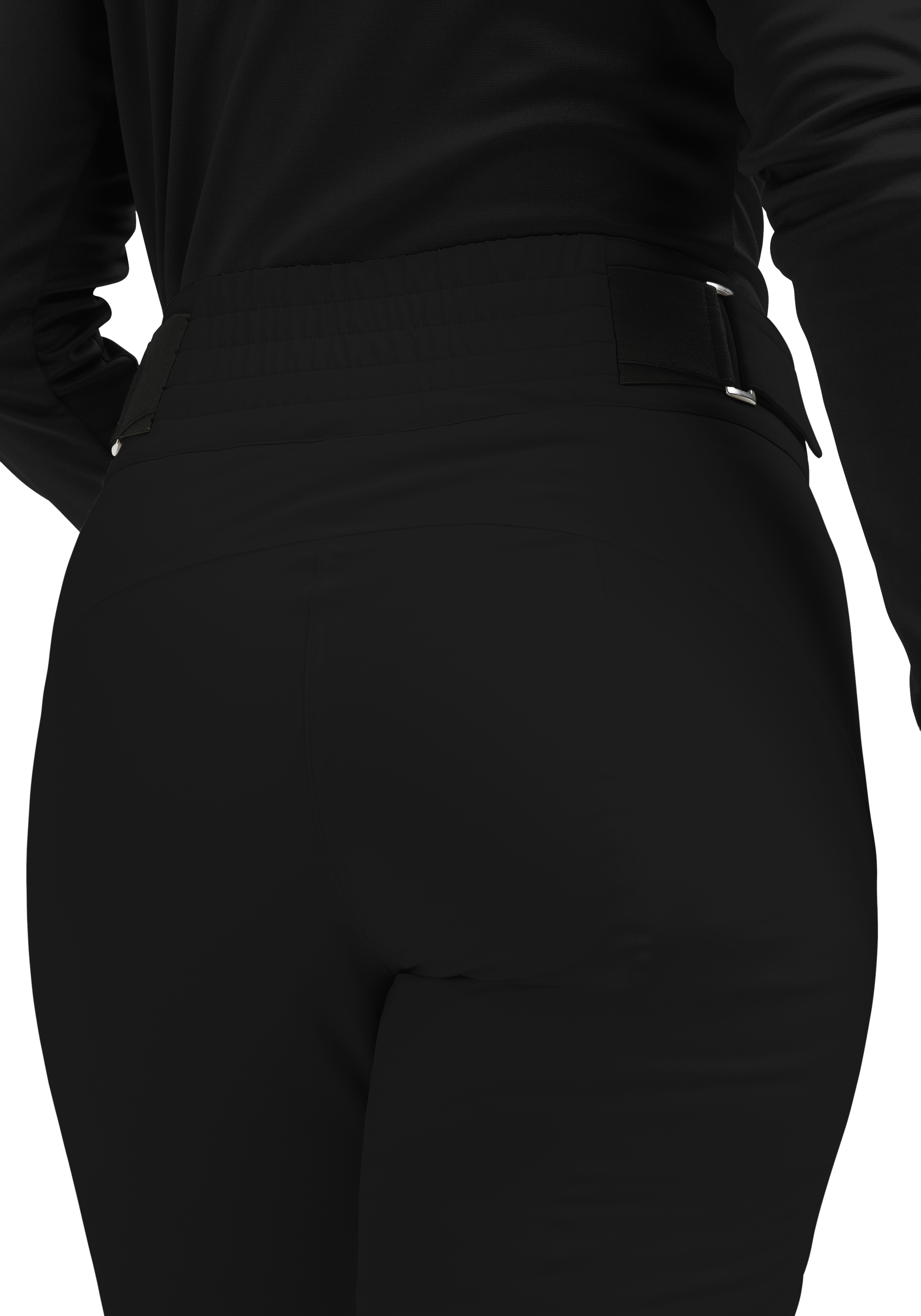 schwarze hose, high-waist, taillenkanten, Stretchstoff, glatte oberfläche