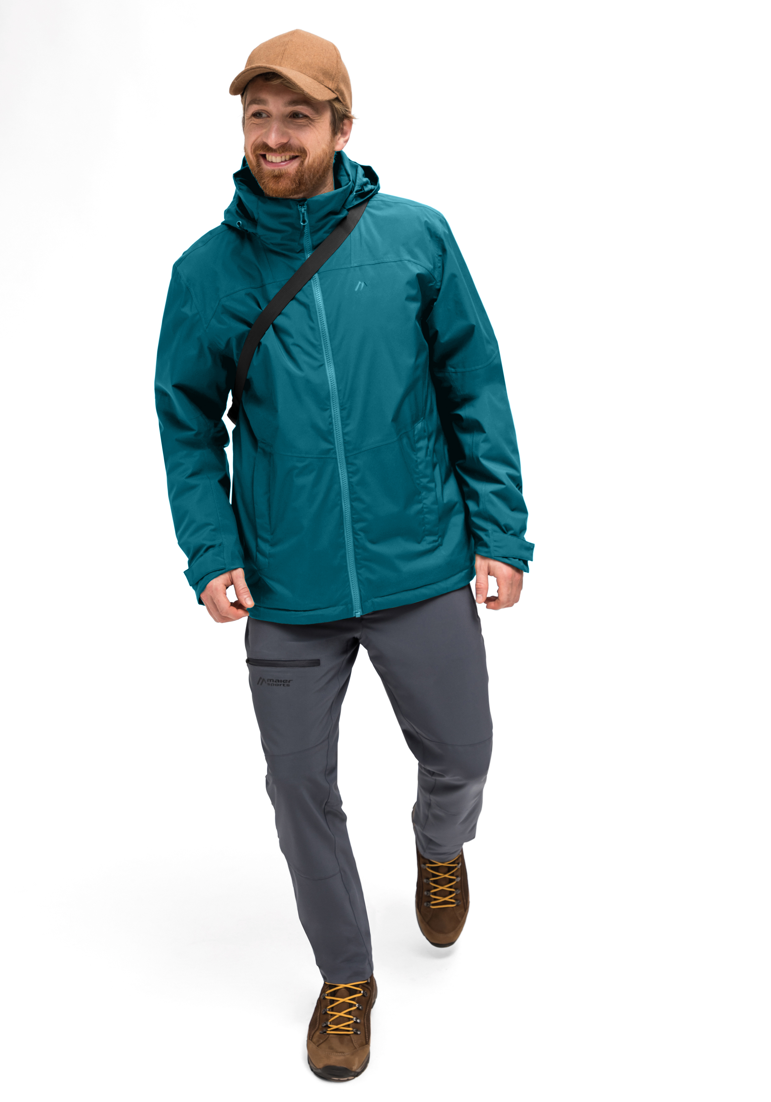 jacket, teal, hooded, zipper, pants