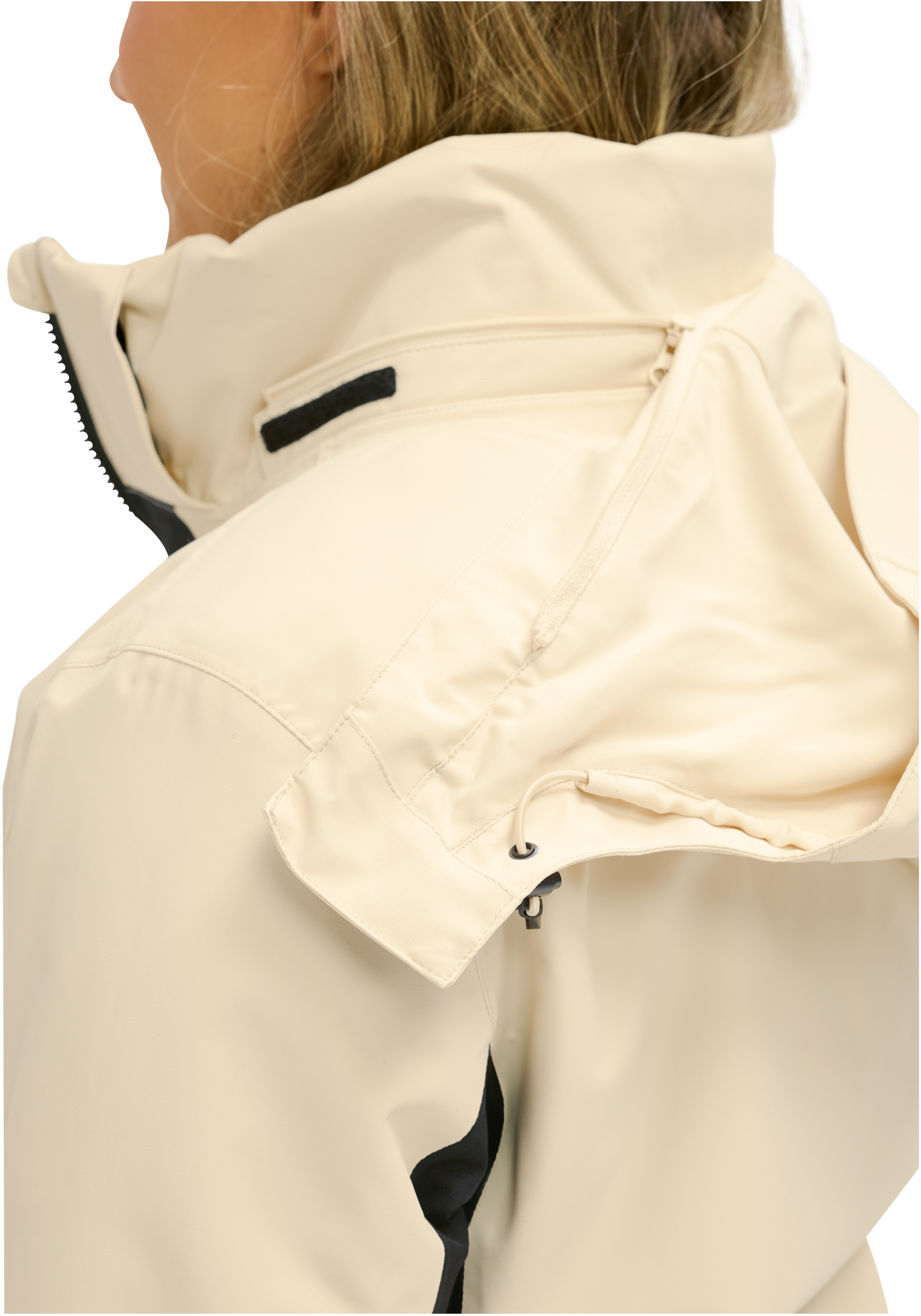 JANA Reißverschluss, Kapuzenjacke, Kragen, Beige, Jacke