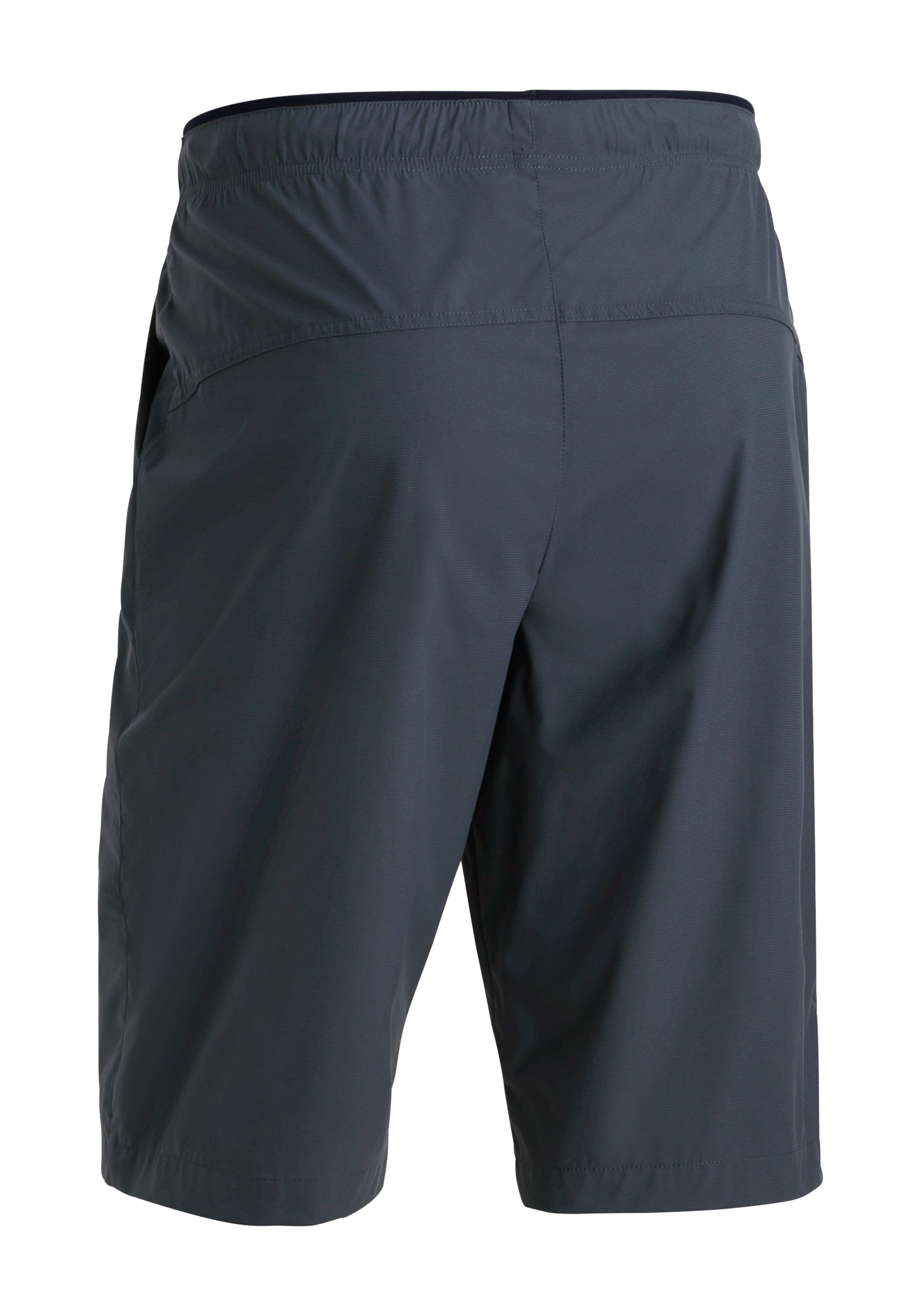 kurze hose, elastischer bund, athletische hose, dunkelgrau, einfarbig