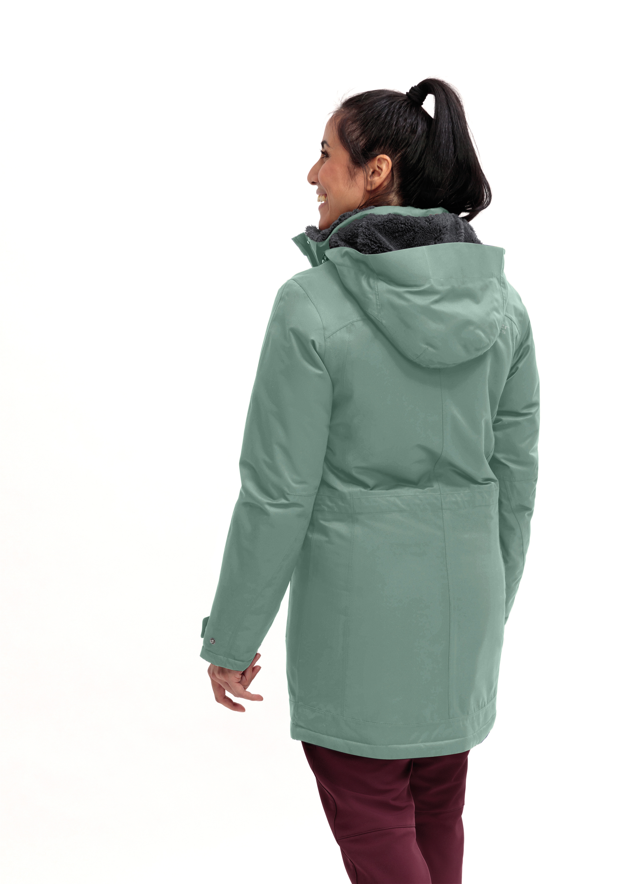 LISA 2.1 Bekleidung, Mantel, Jacke, Person, Langarm, Mantel, Jacke, Person, Langarm, Gesicht, Mantel, Daunenjacke, Kapuze, Mintgrün, Fleecefutter
