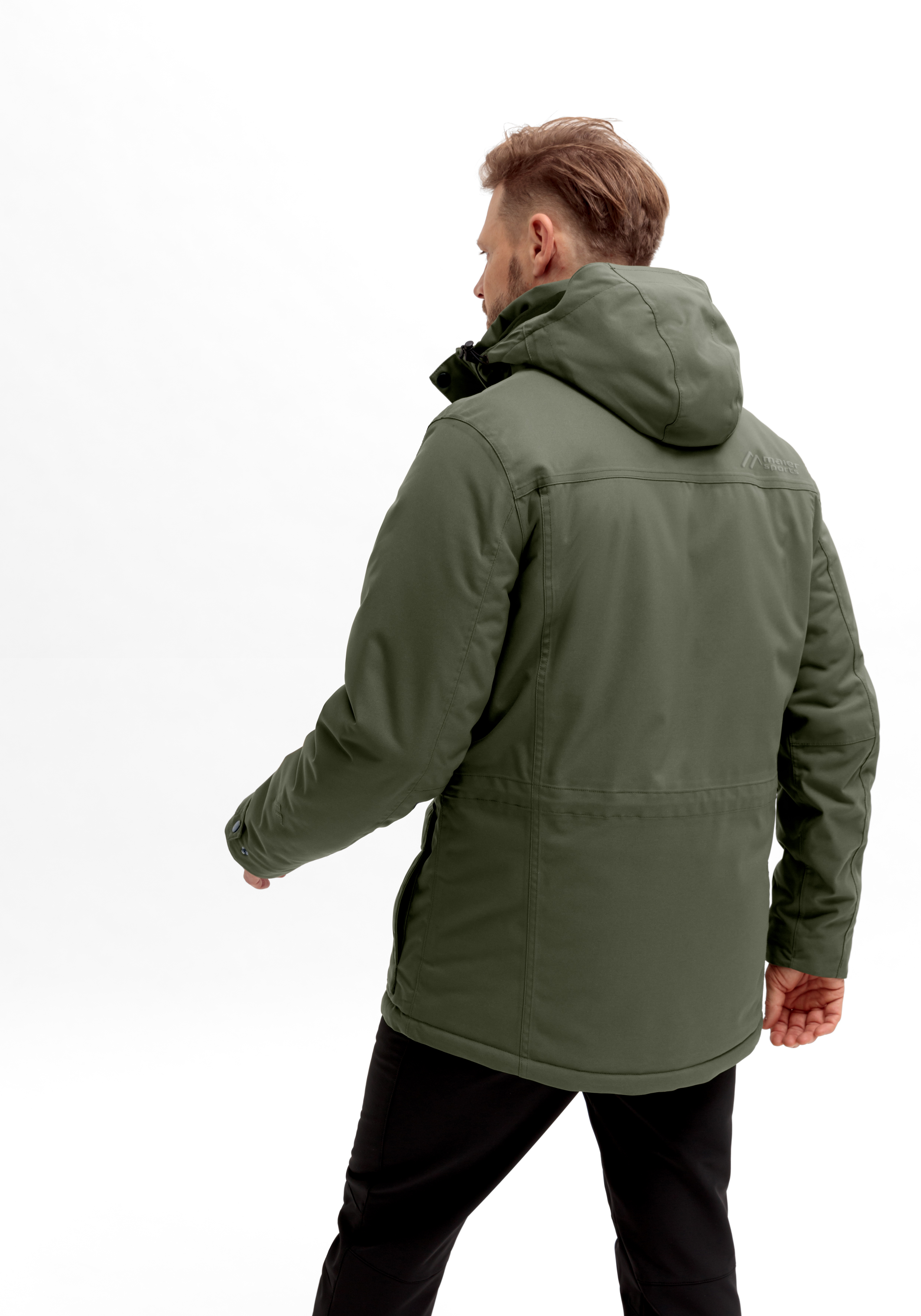 Knuth Mantel, Jacke, Erwachsener, Mann, Person, jacke, parkajacke, militärgrün, kapuze, reissverschluss