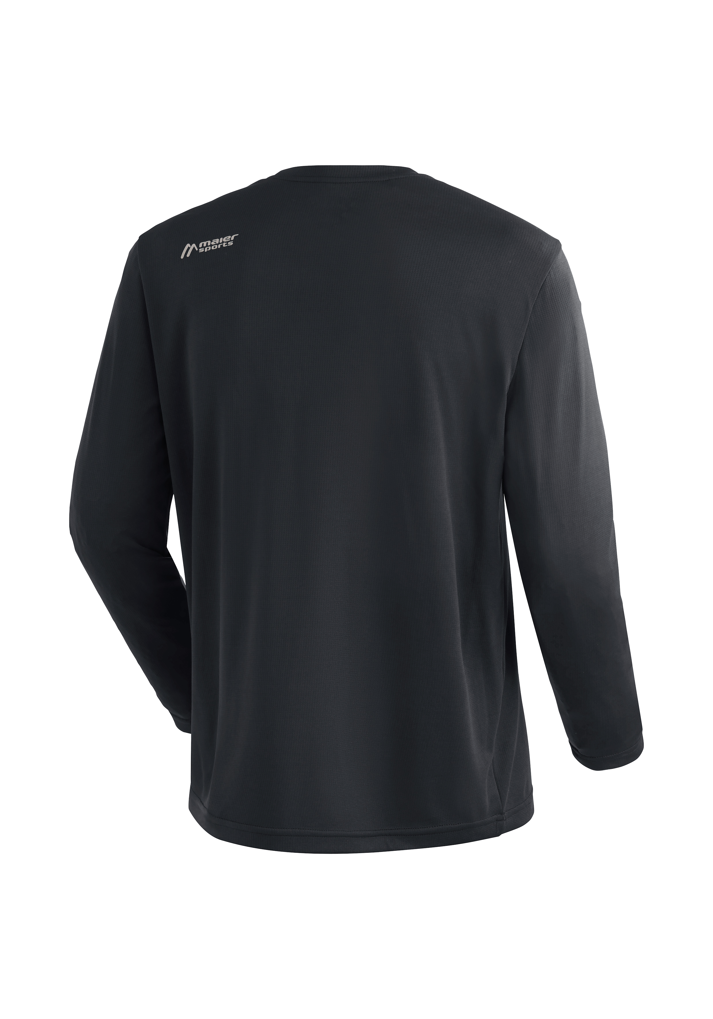 MS FAV Long Tee M Bekleidung, Langarm, Ärmel, Vlies, Mantel, Langarmshirt, Schwarz, Rundhals, athletic, Maier Sports