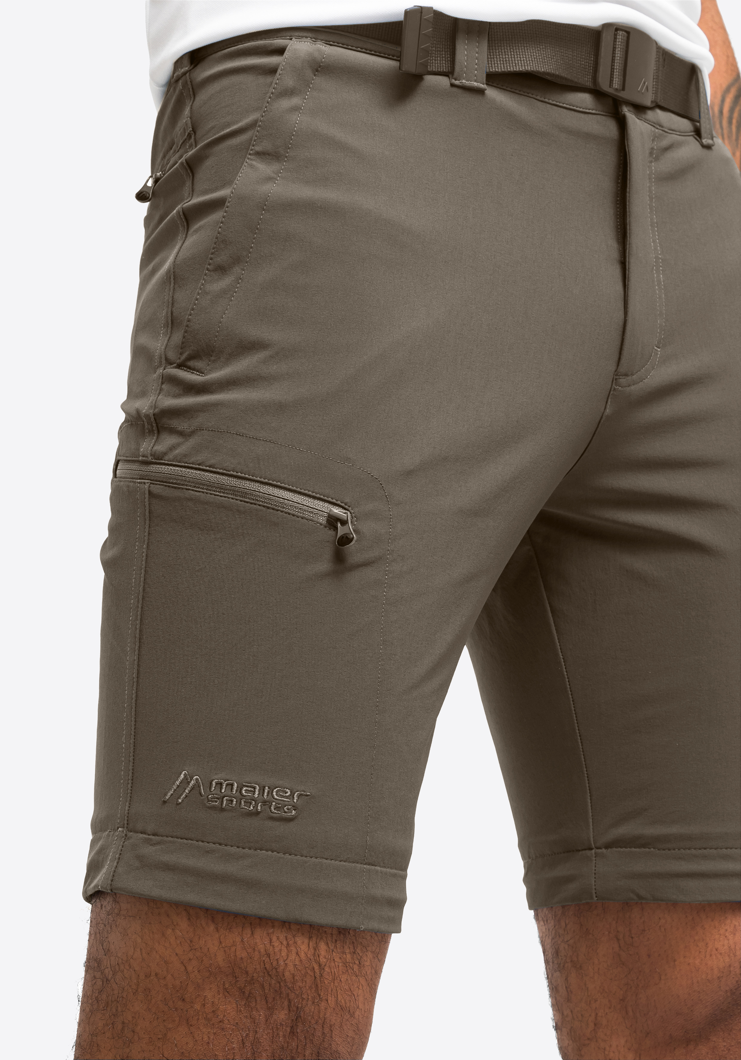 kurz, cargo, cargo-shorts, Reißverschluss-Tasche, Polyester