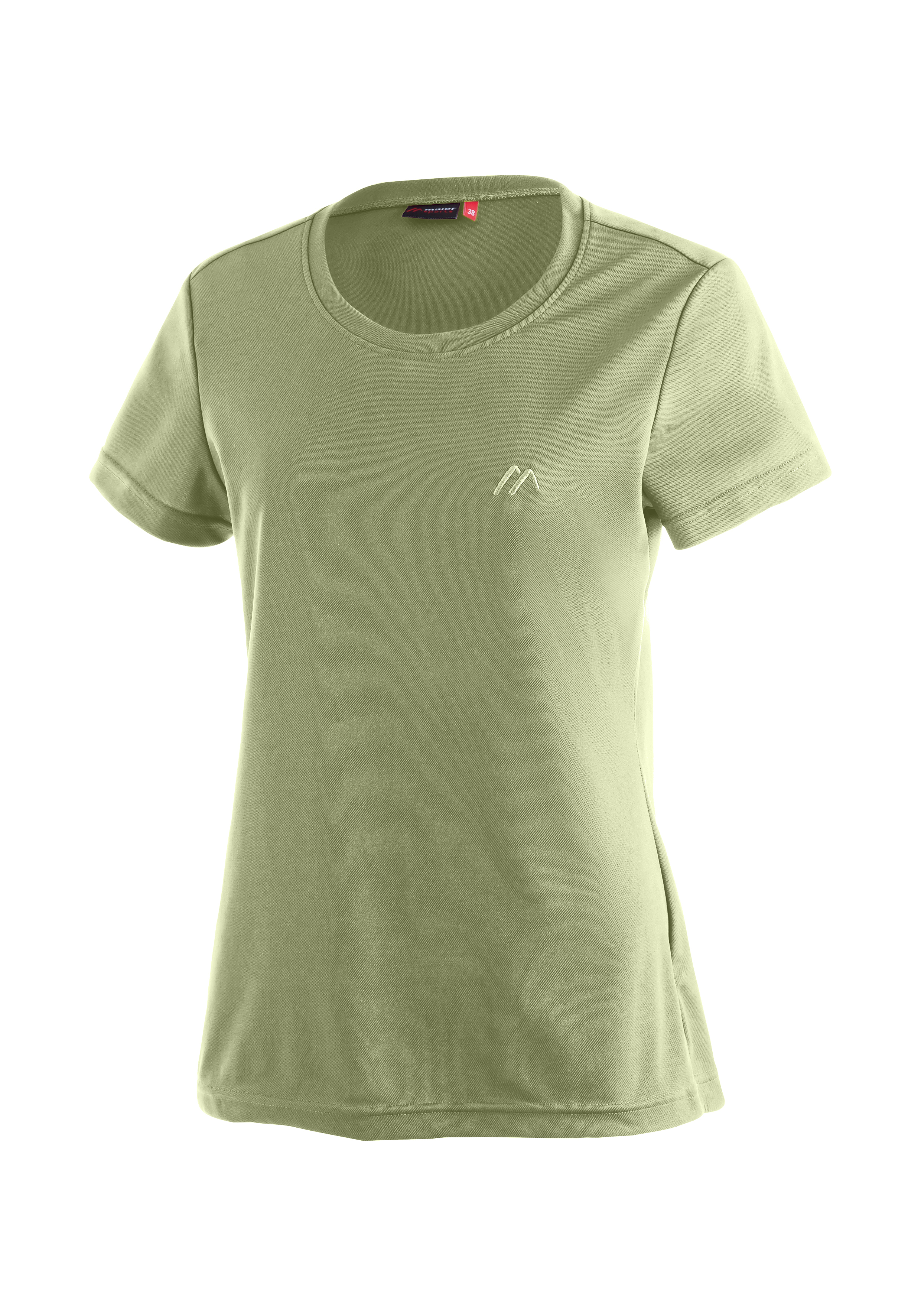 Waltraud T-Shirt, Kurzarm, Olive, Rundhals, Logo