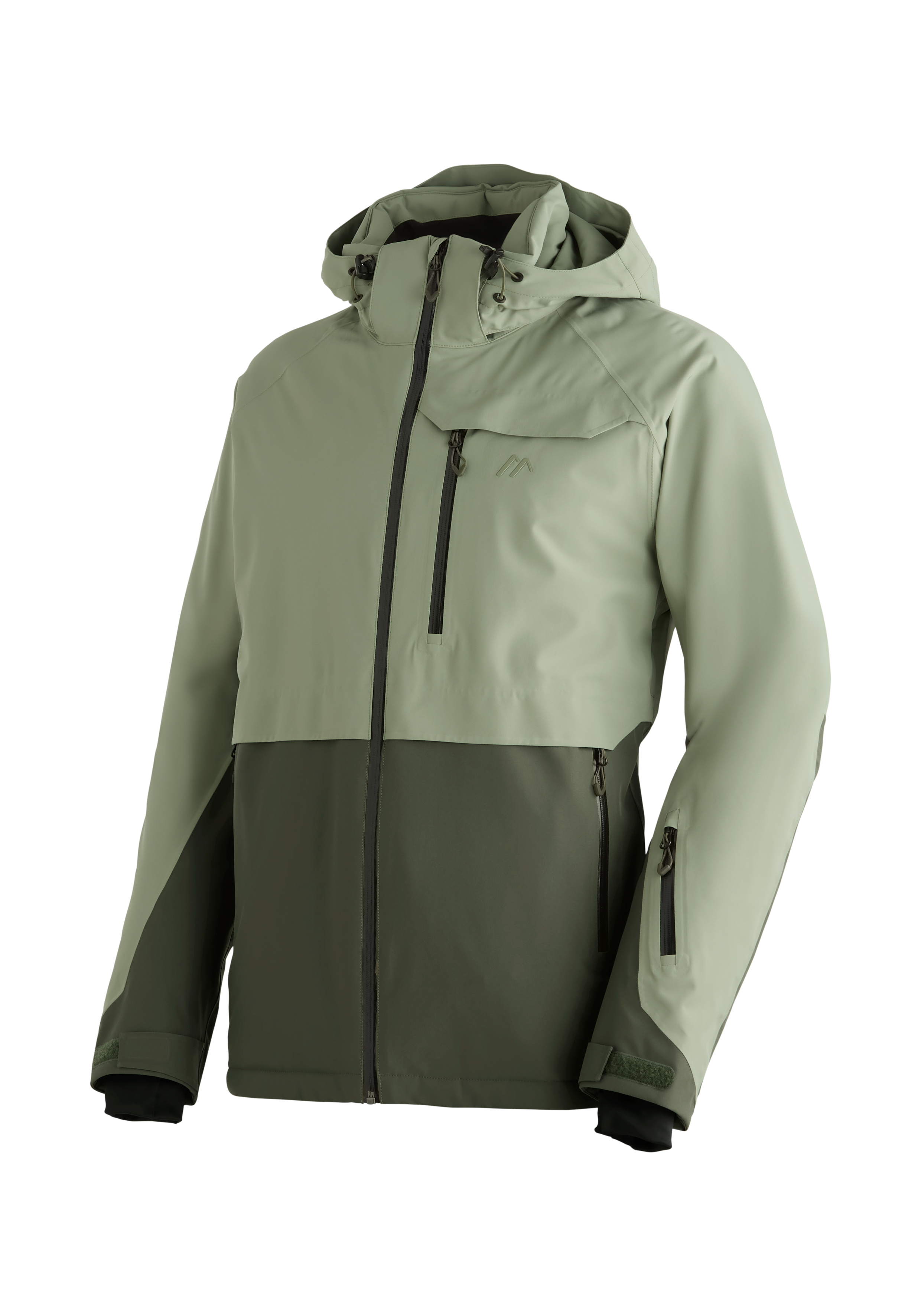 Lipno Regenjacke, Softshell, Zweifarbige Jacke, Reißverschluss, Kapuze