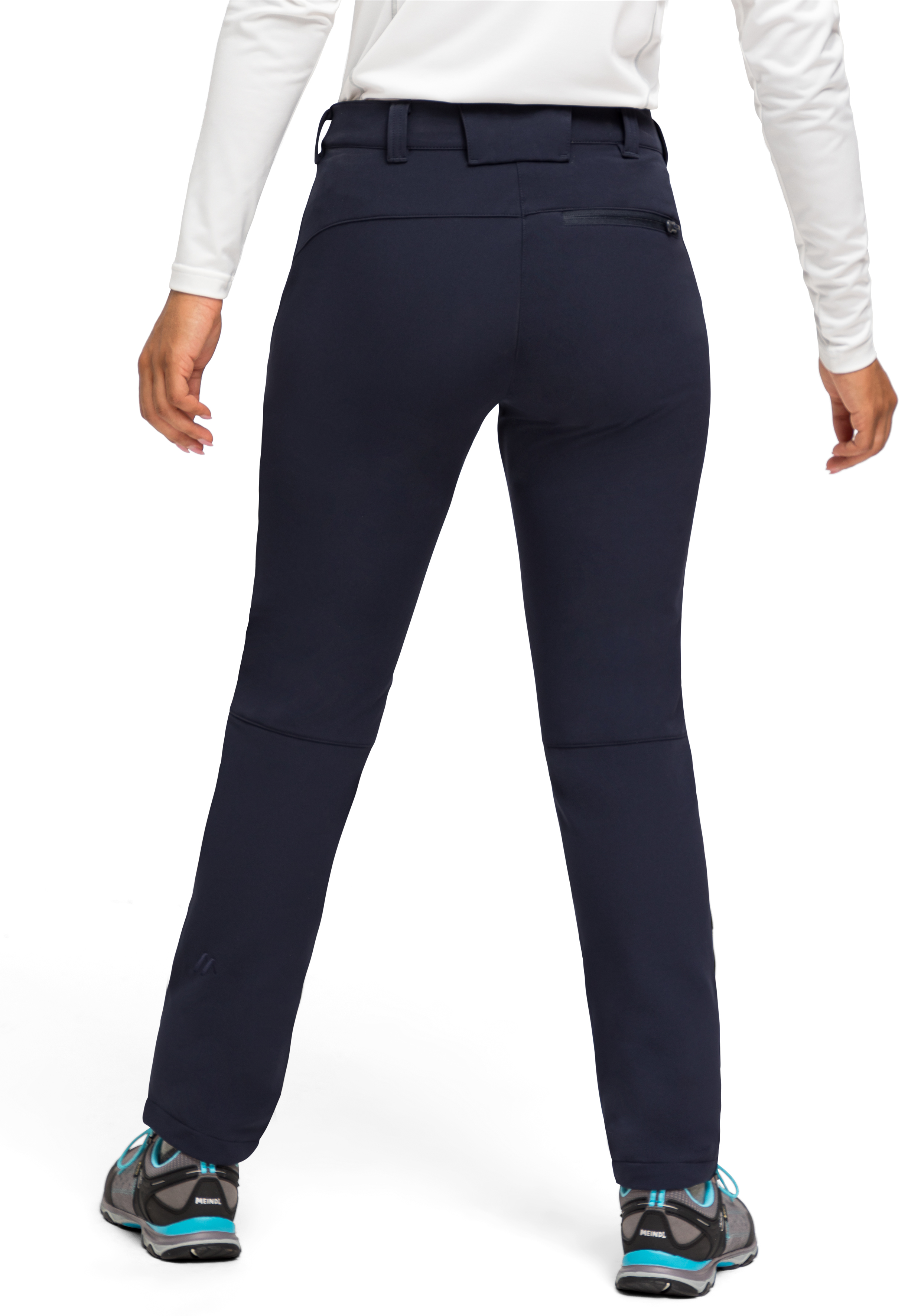 Helga slim hose, navy, back-zip, pocket, sport