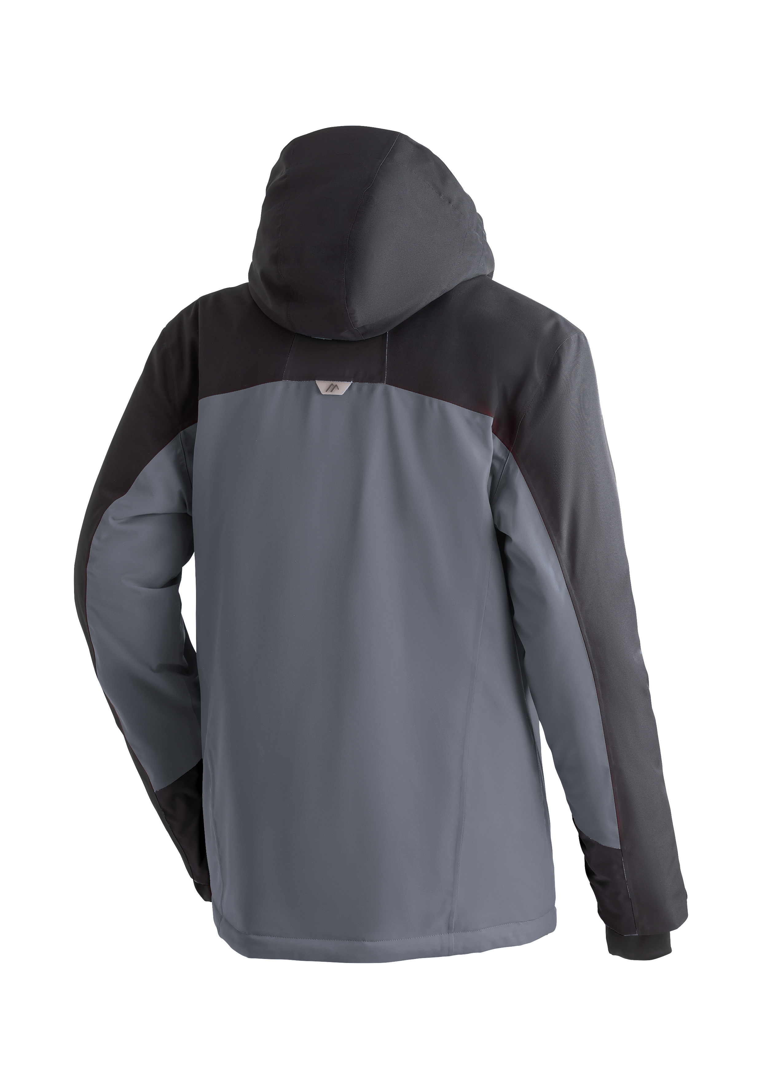 Oravice Mantel, Jacke, Kapuzenpulli, Fleece, Kapuze, hooded jacket, softshell, gray, contrast panels, back view