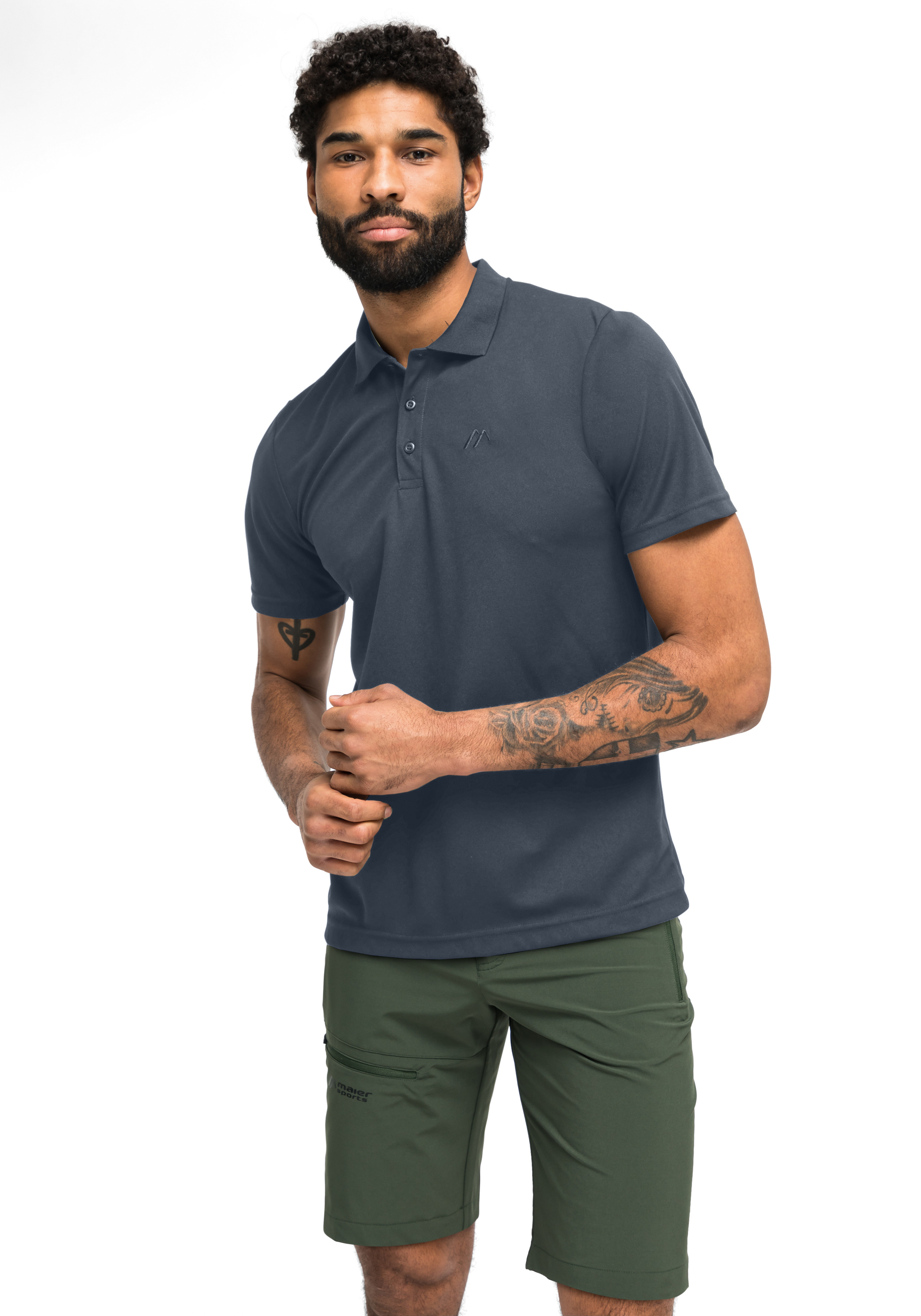 Polo shirt, Casual shirt, Short sleeve, Men's top, Herren-Top, Polohemd, Kurzarm, Polo aus Strick, Unifarben, Herren Polo