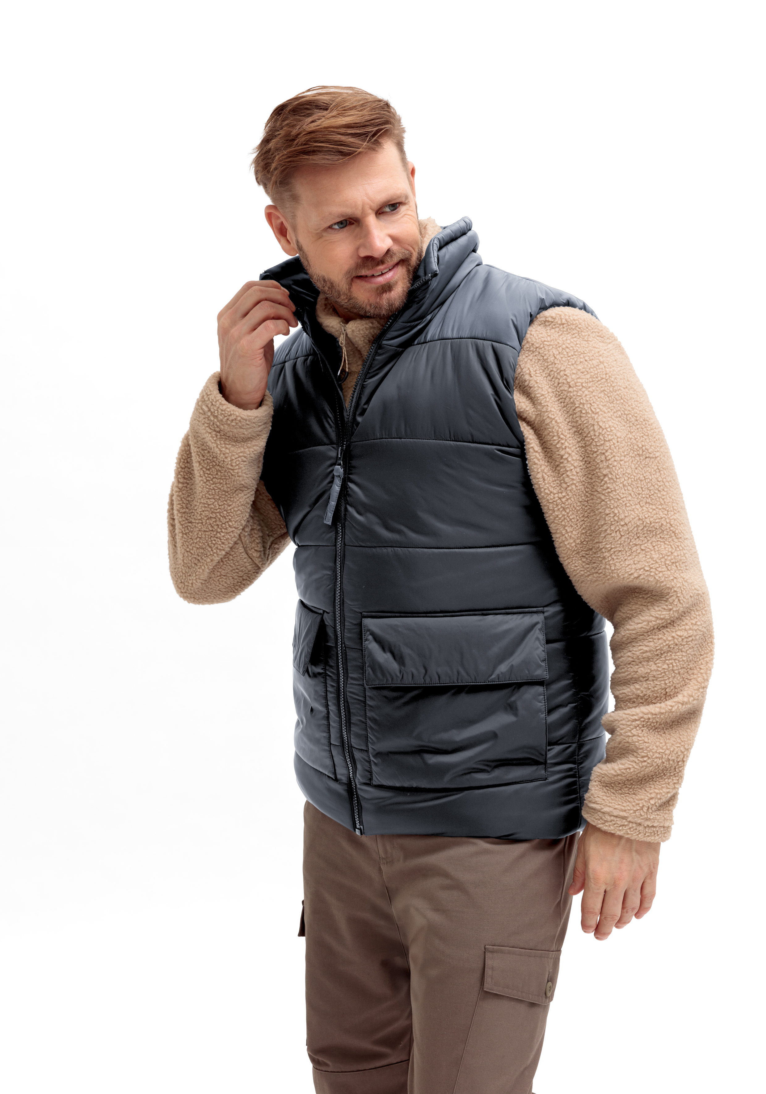 Heatcore Vest M Weste, Mantel, Jacke, Rettungsweste, Person, Weste, Puffer, Schwarz, Gepolstert, Taschen, Gilet, Puffer, Weste, Quilting, Taschen