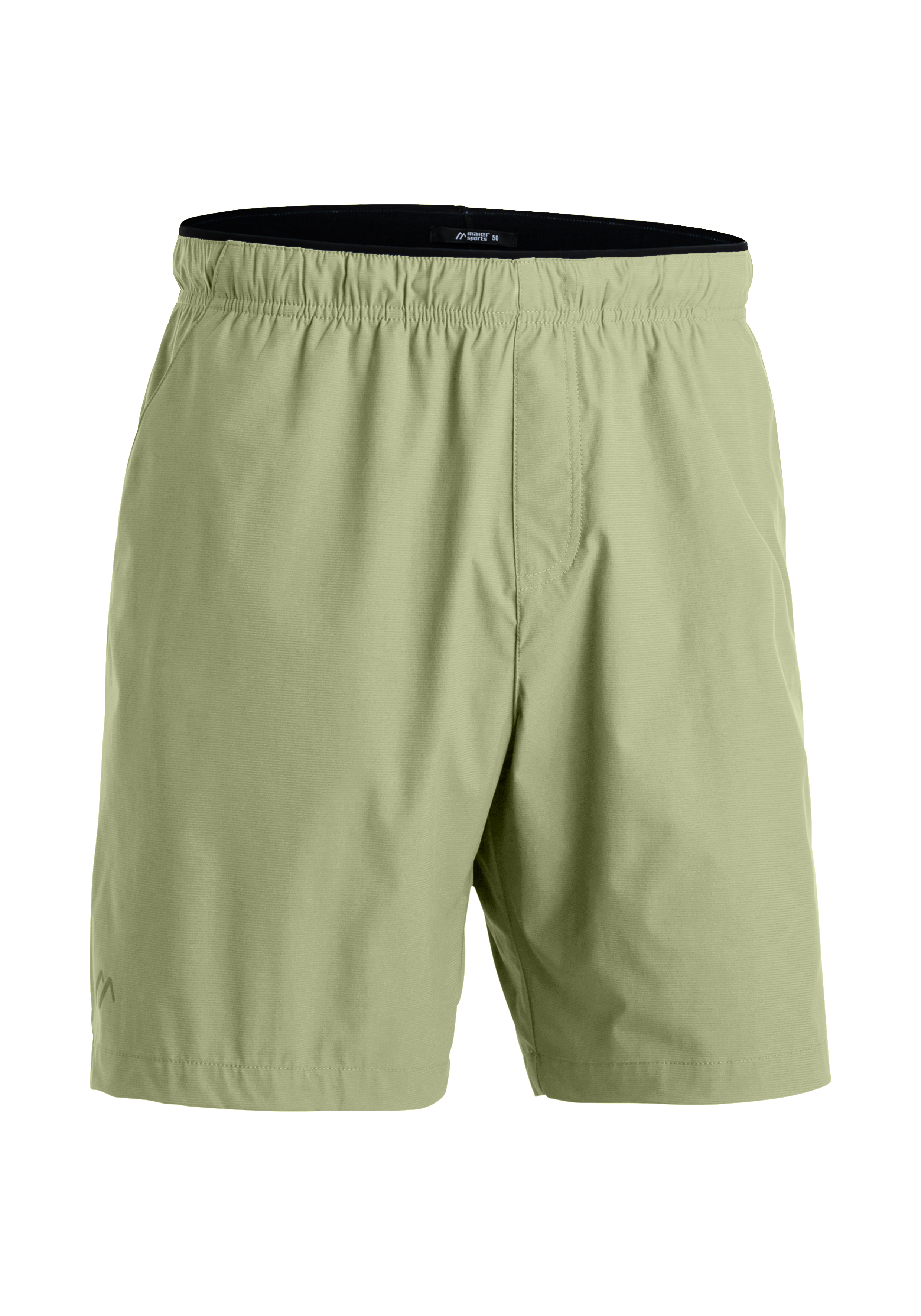 Fort Shorts M Shorts, Knieumfang, Kunstfaser, Beige-Grün, Gummibund