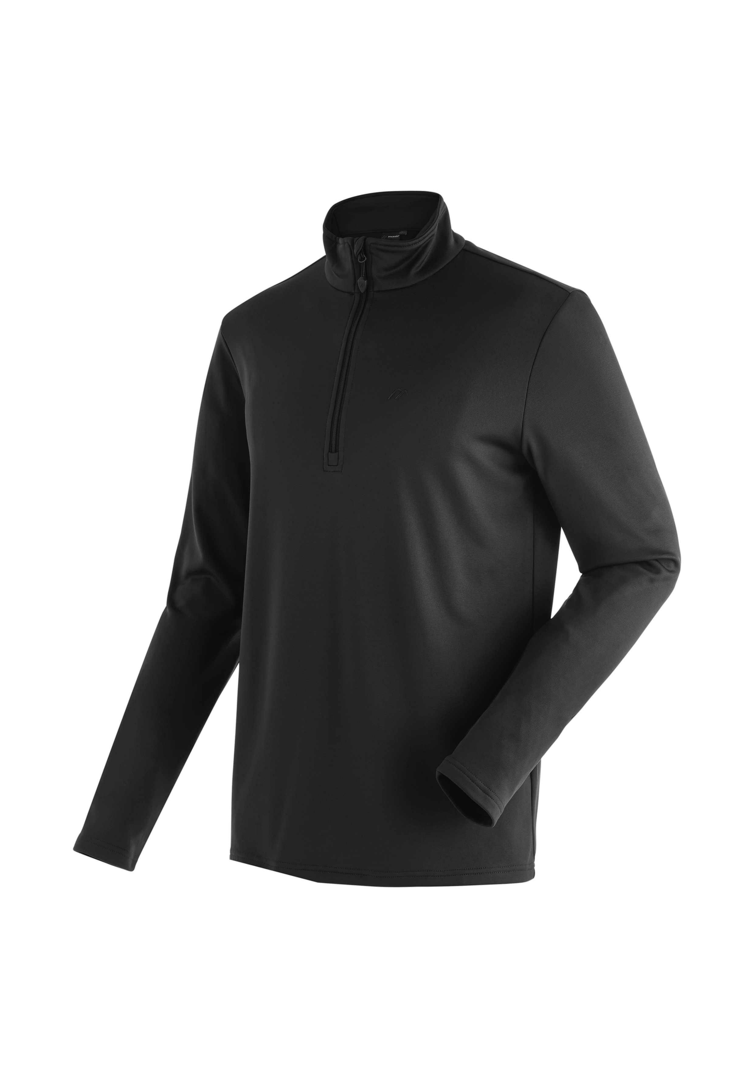 Felix Vlies, Langer Ärmel, Ärmel, Mantel, Jacke, Pullover, Langarm, Halbzipper, Schwarz, Fleece-Top
