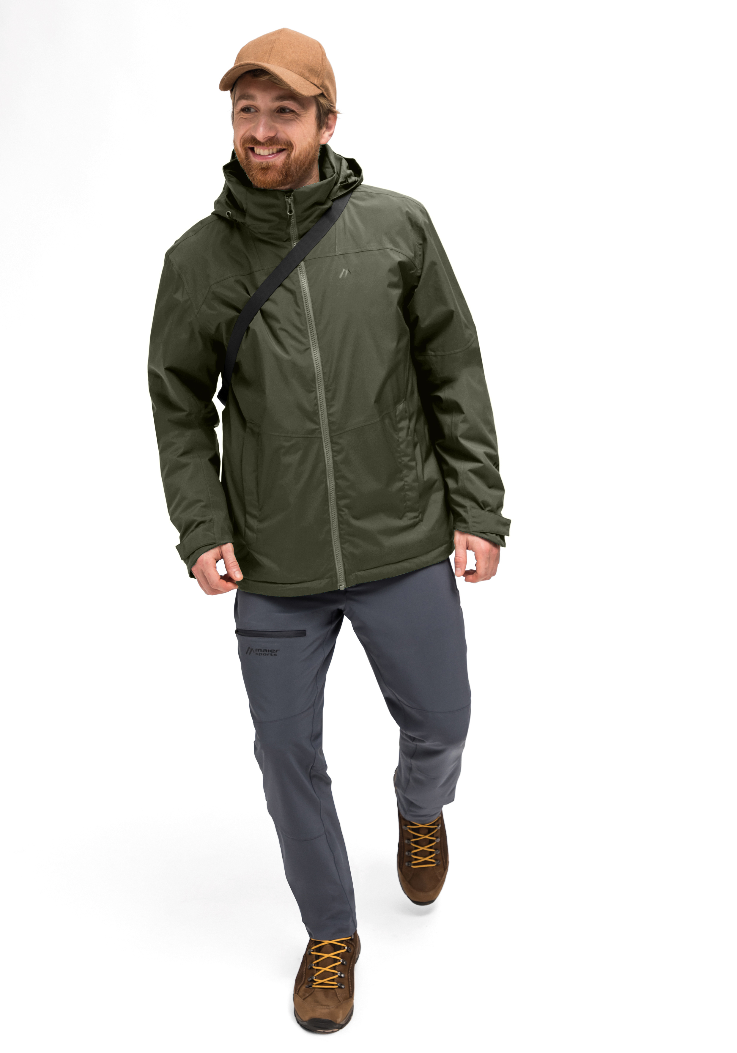 Metor Therm Rec M Herrenjacke, Windbreaker, Olivegrün, Reißverschluss, Kapuze