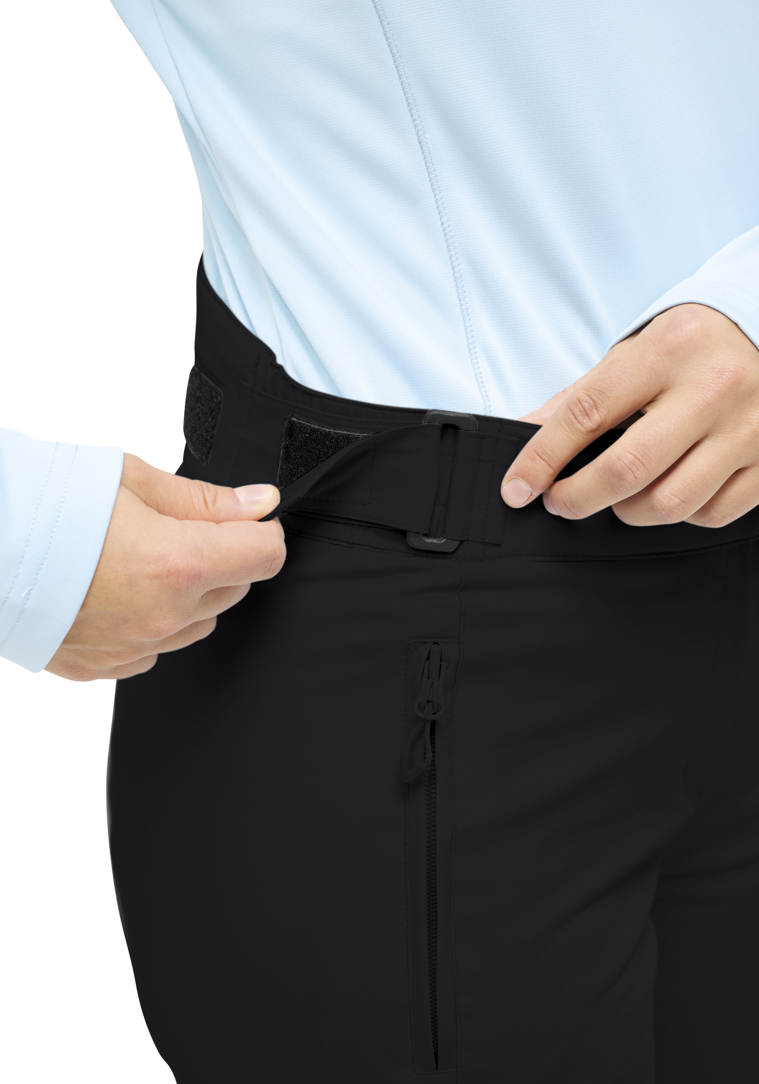 Vroni slim 2.1 Gürtel, Taillenzug, Reißverschluss, Hose, Hose mit Gürtel