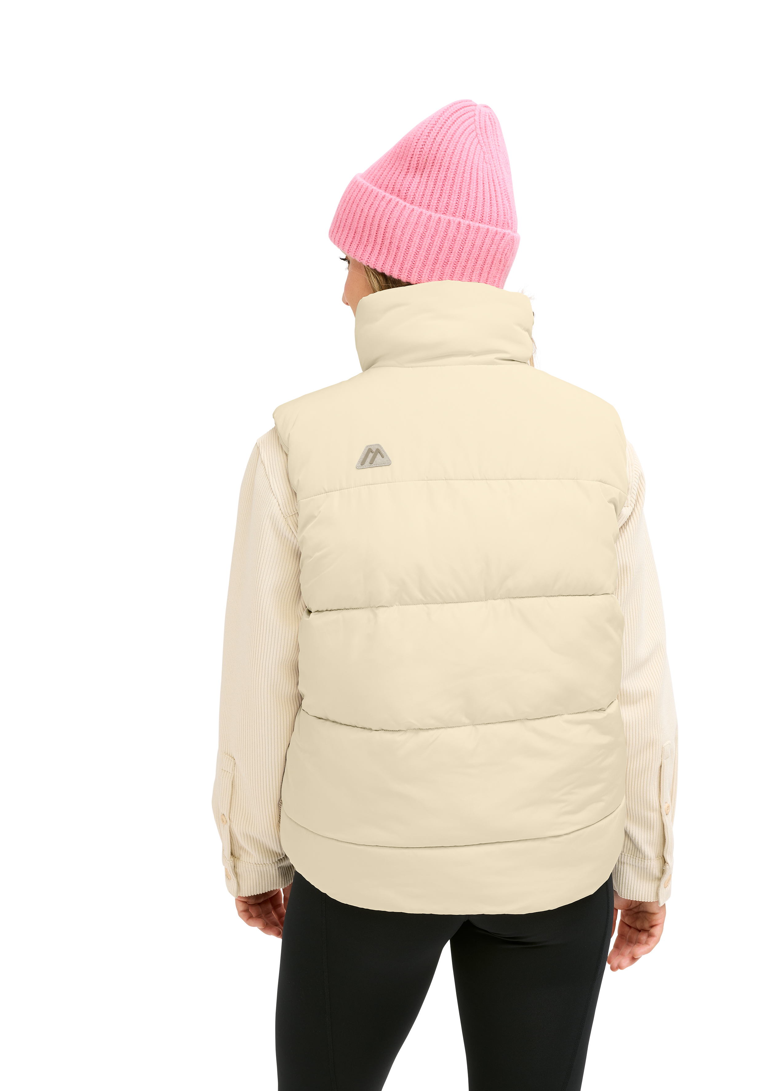 Daunenweste, Weste, Steppweste, Beige, Puffer