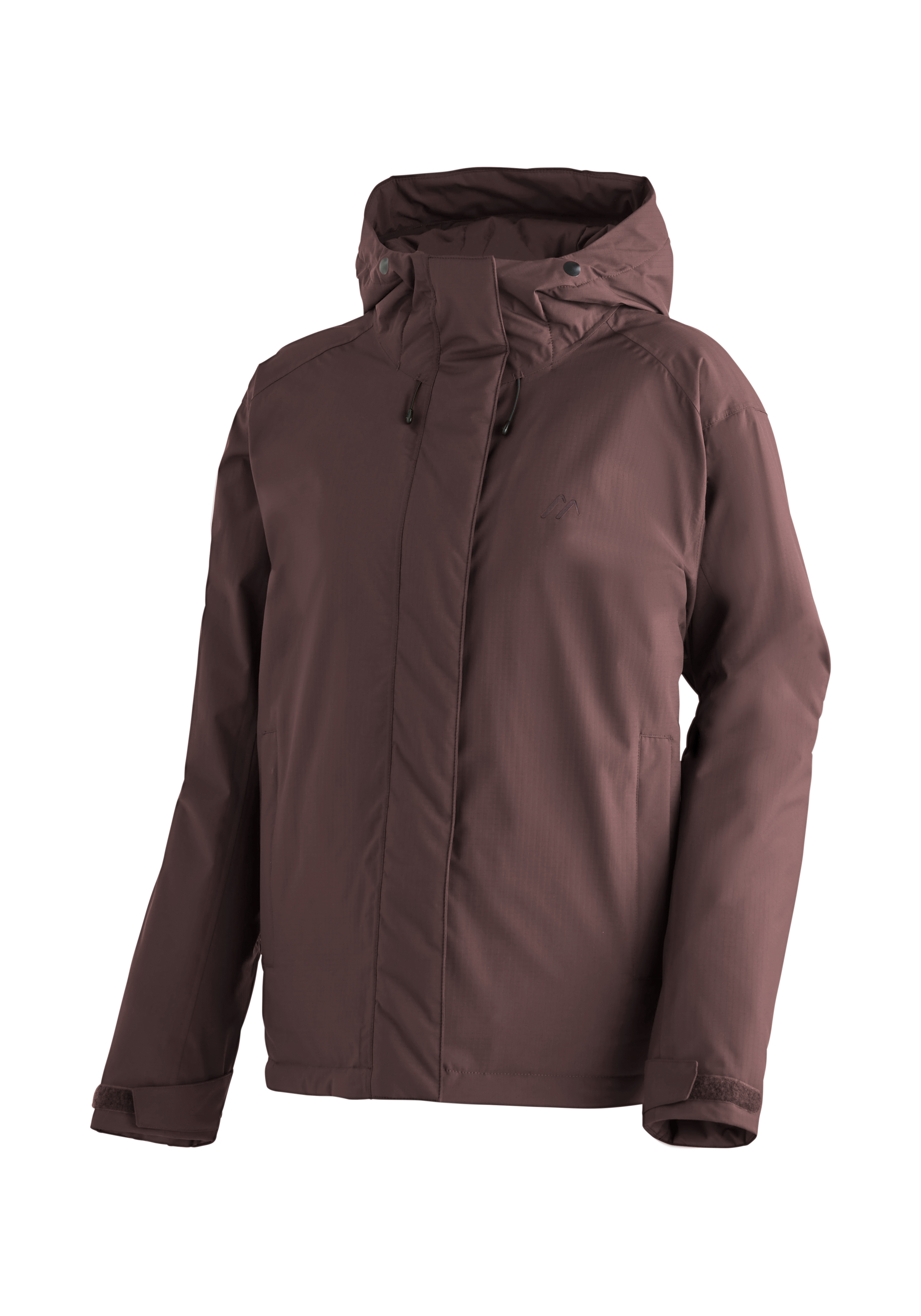 Elite Warm W Regenjacke, Jacke mit Kapuze, Unifarben, Wasserabweisend, Reißverschluss