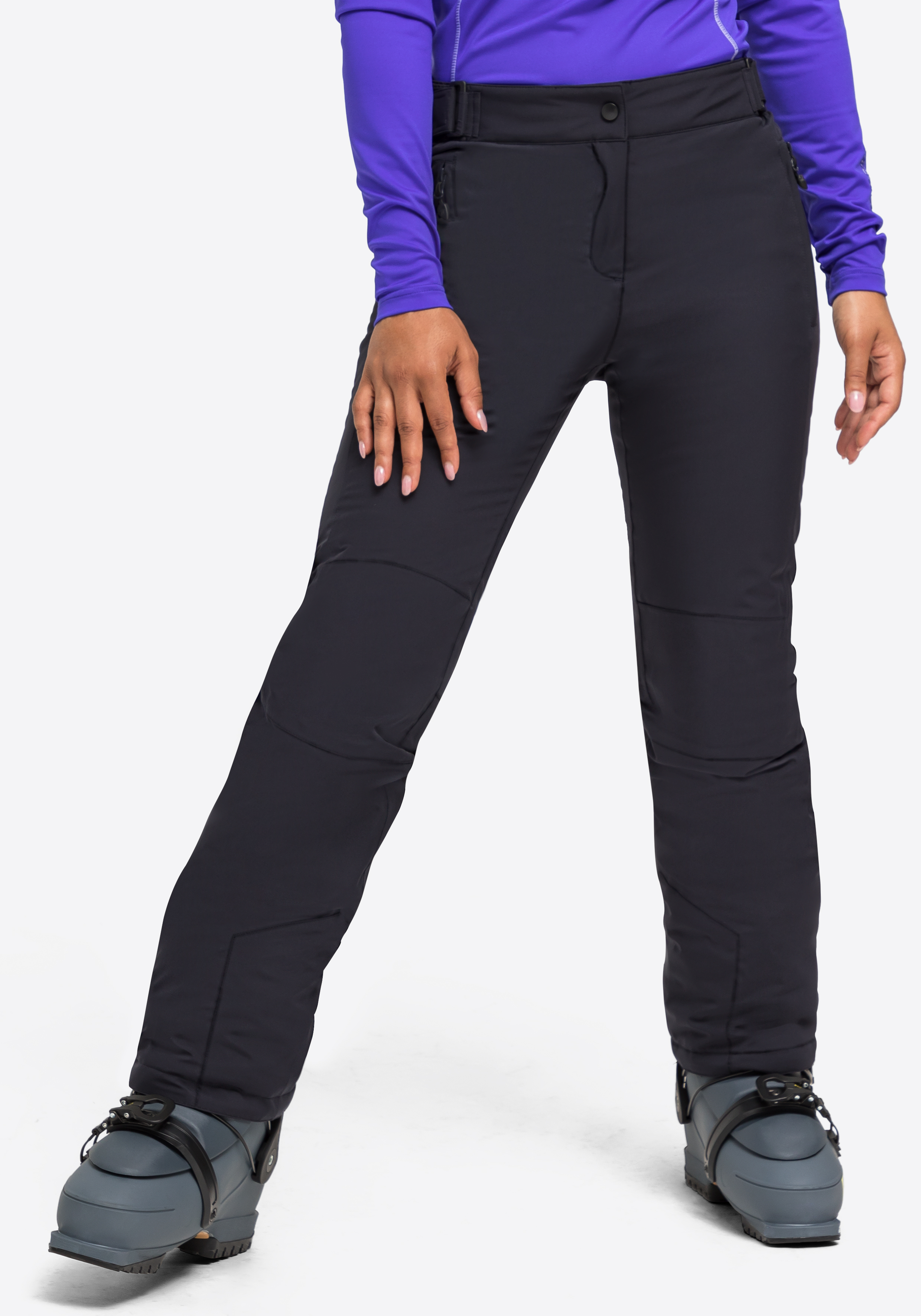 Vroni slim Hosen, Jeans, Erwachsener, Mann, Person, broek, skihose, softshell, dunkelgrau, puffernaht