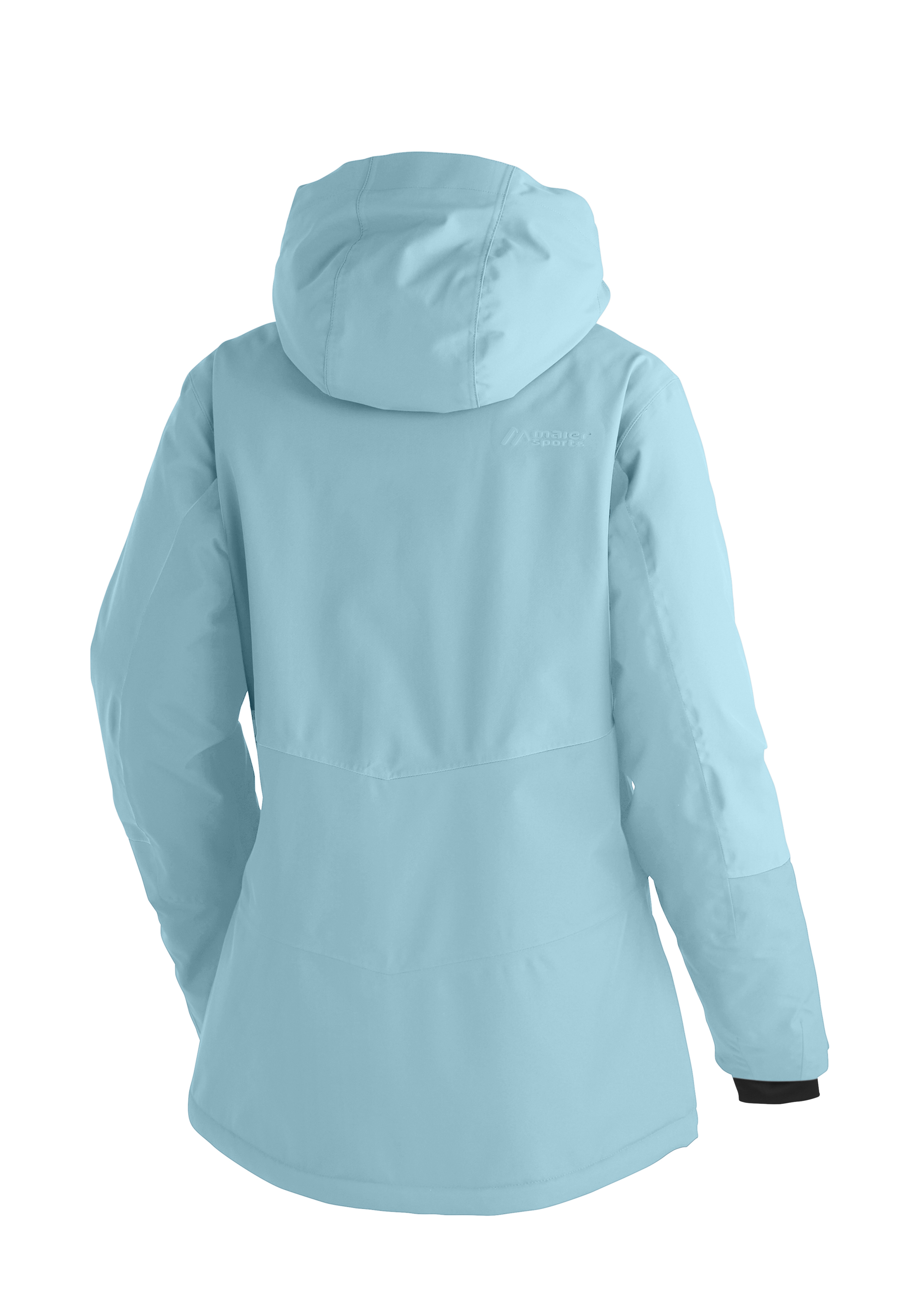 Herrenjacke, Softshell, Hoodie, Reißverschluss, Haftungsfarbe hellblau