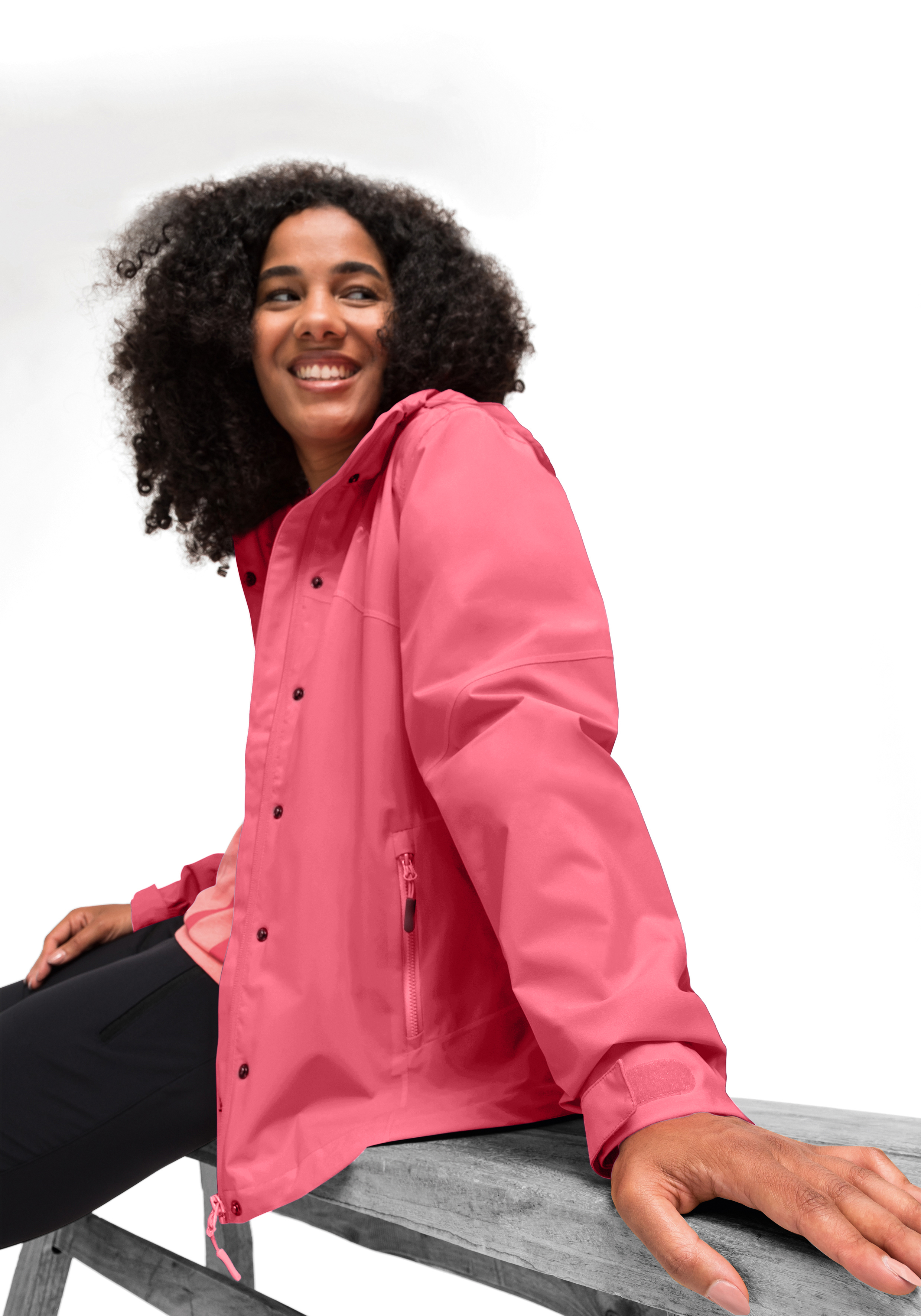 Metor rec W jacke, windjacke, pink, regenjacke, mantel
