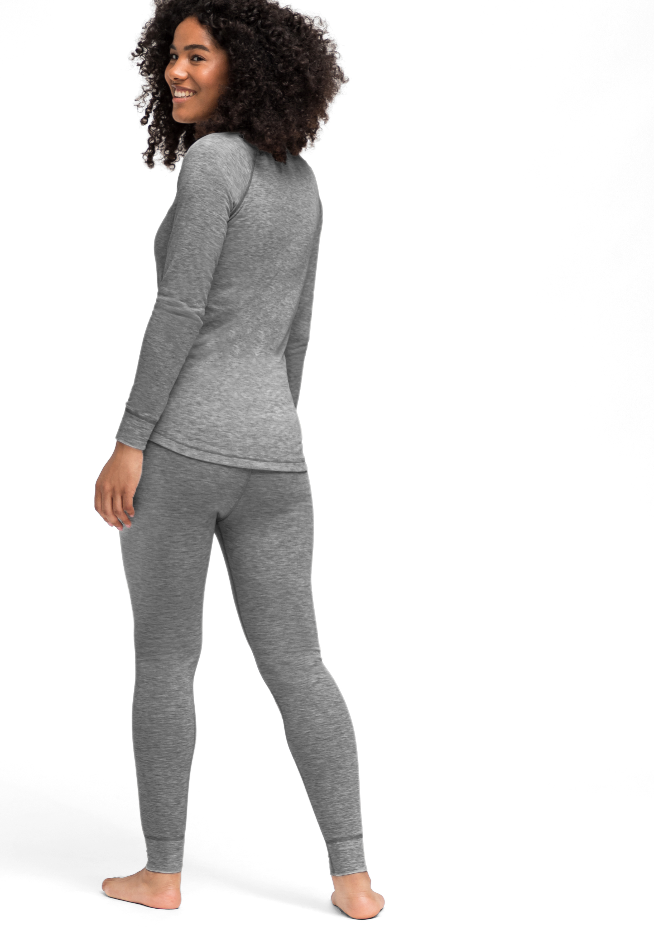 Lena Oberteil, Langarmshirt, Hose, Lounge-Set, Grau