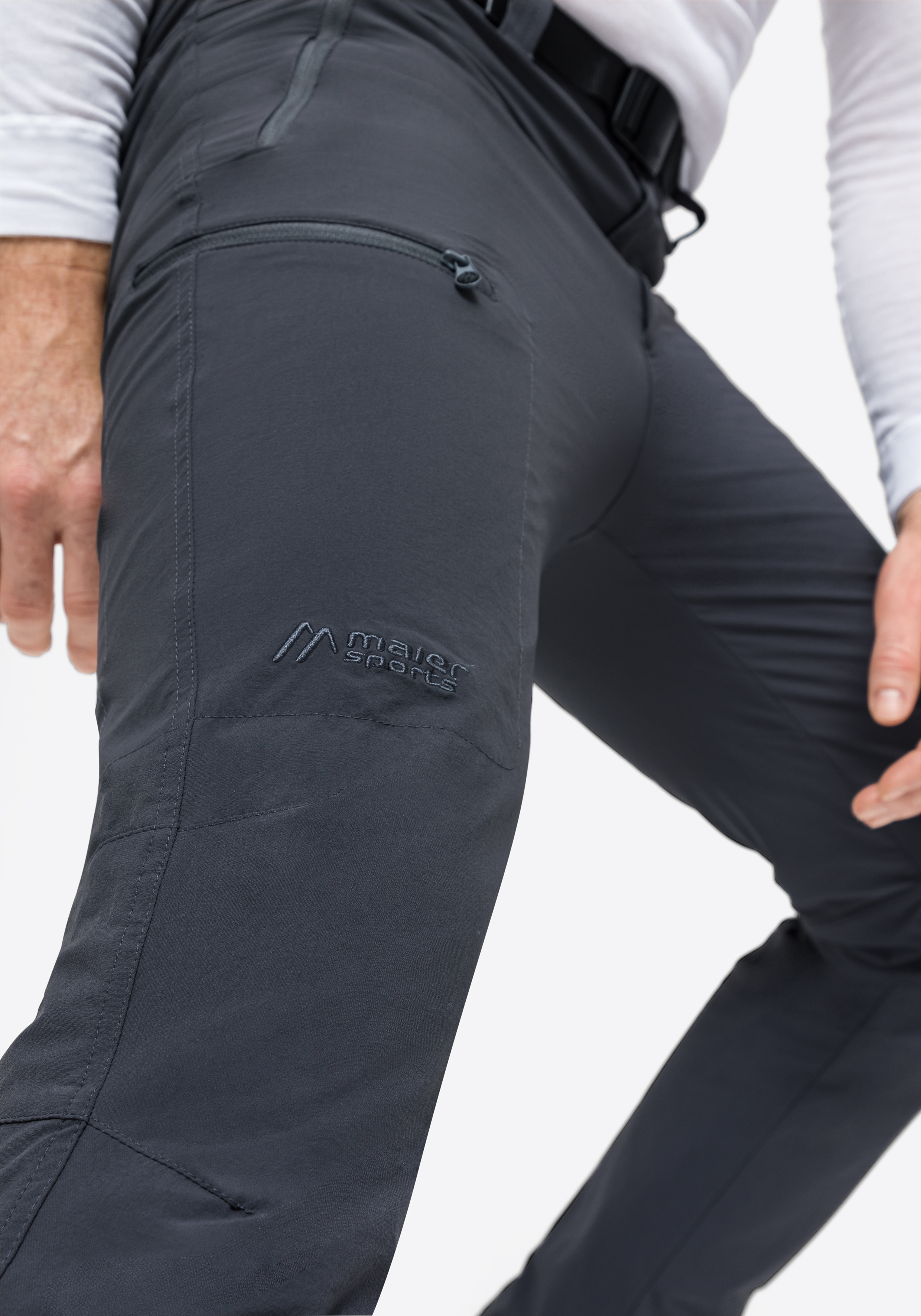 Oberjoch Therm Hosen, Jeans, Erwachsener, Mann, Person, Hose, Outdoor, Softshell, Reißverschluss, Maier Sports