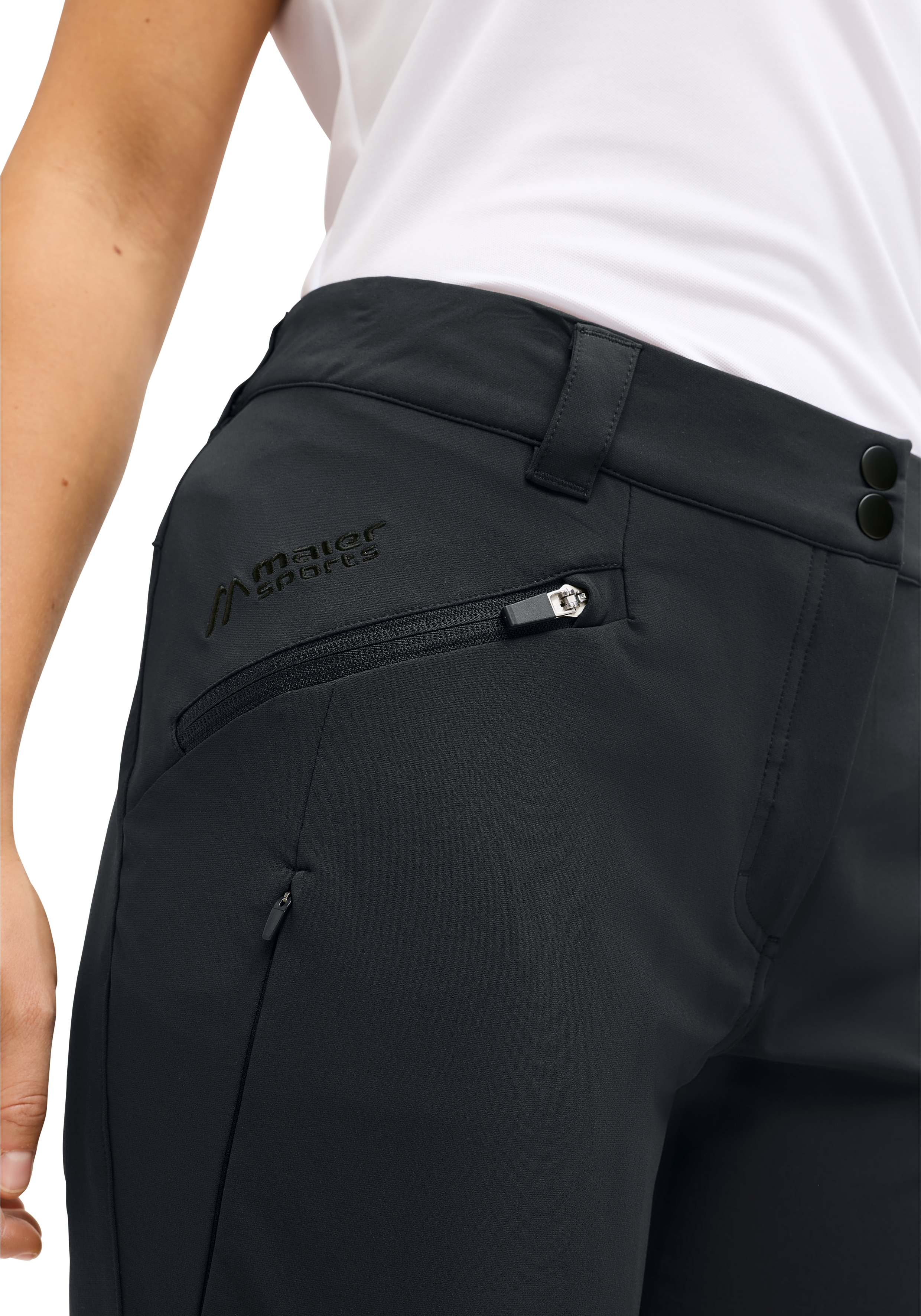 Terrain Master W Hose, Outdoor, Gleitausschnitt, Reißverschluss, Schwarz