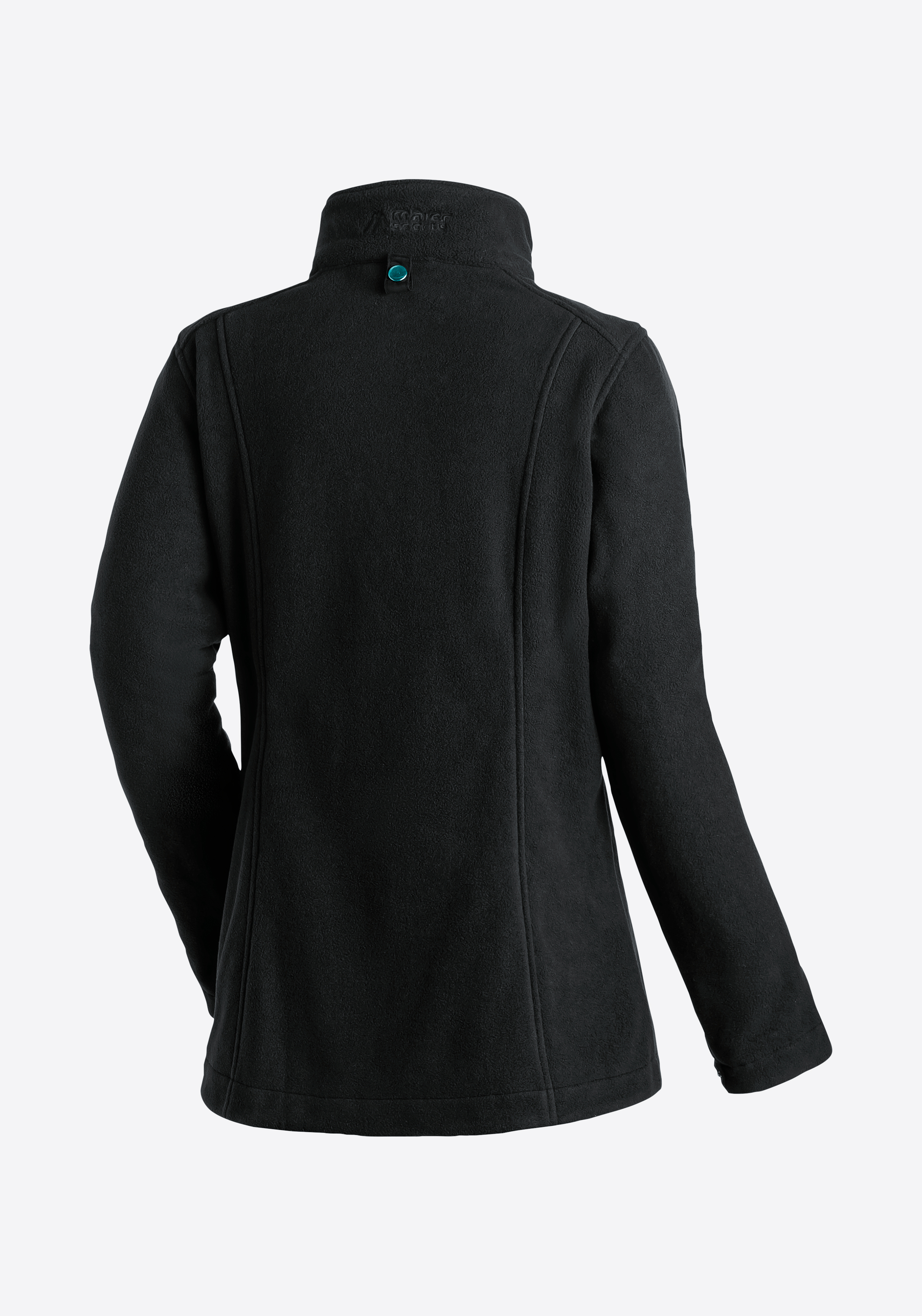 Vlies, Mantel, Jacke, Langarm, Kapuzenpulli, jacke, fleece, midlänge, schwarz, reversverschluss